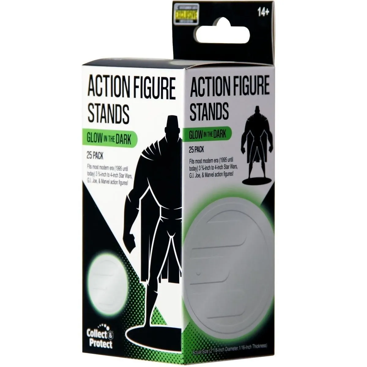 Product image for Action Figure Stands 25-Pack - Glow in the Dark.