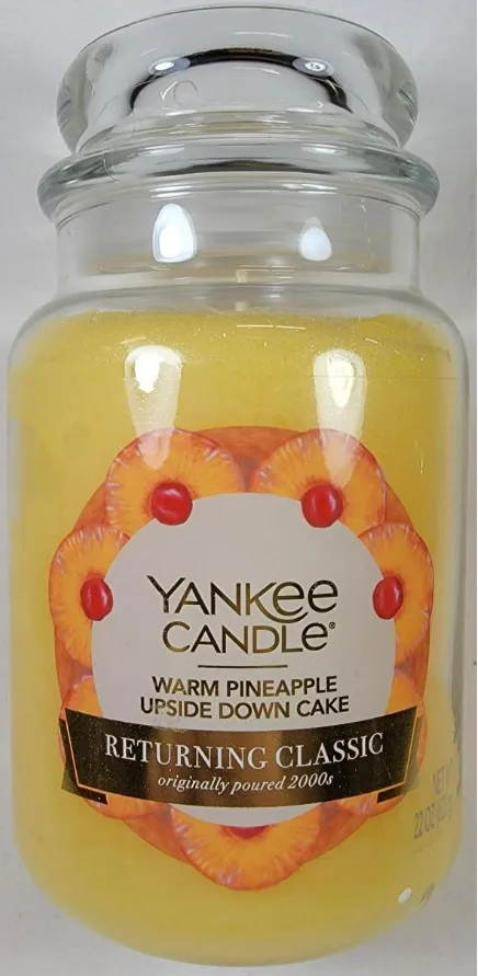 Product image for Yankee Candle WARM PINEAPPLE UPSIDE DOWN CAKE Large Candle