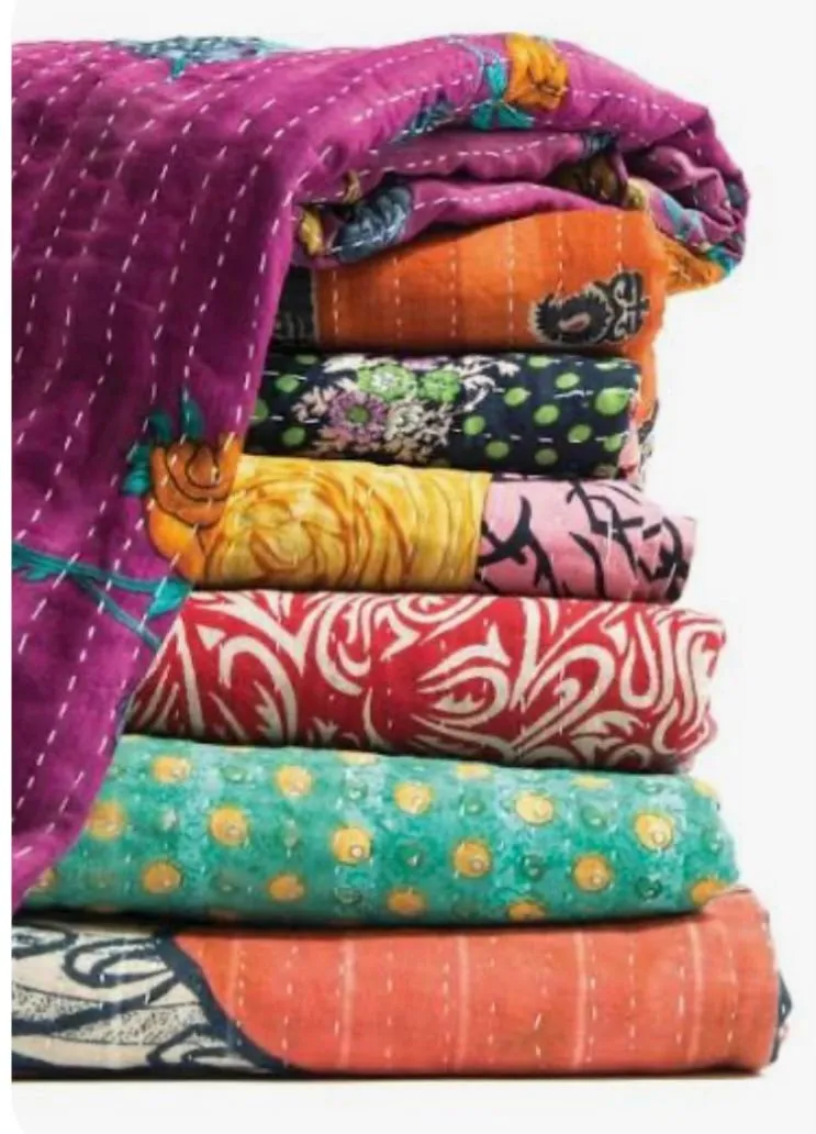Product image for Twin size Kantha Quilts random colors