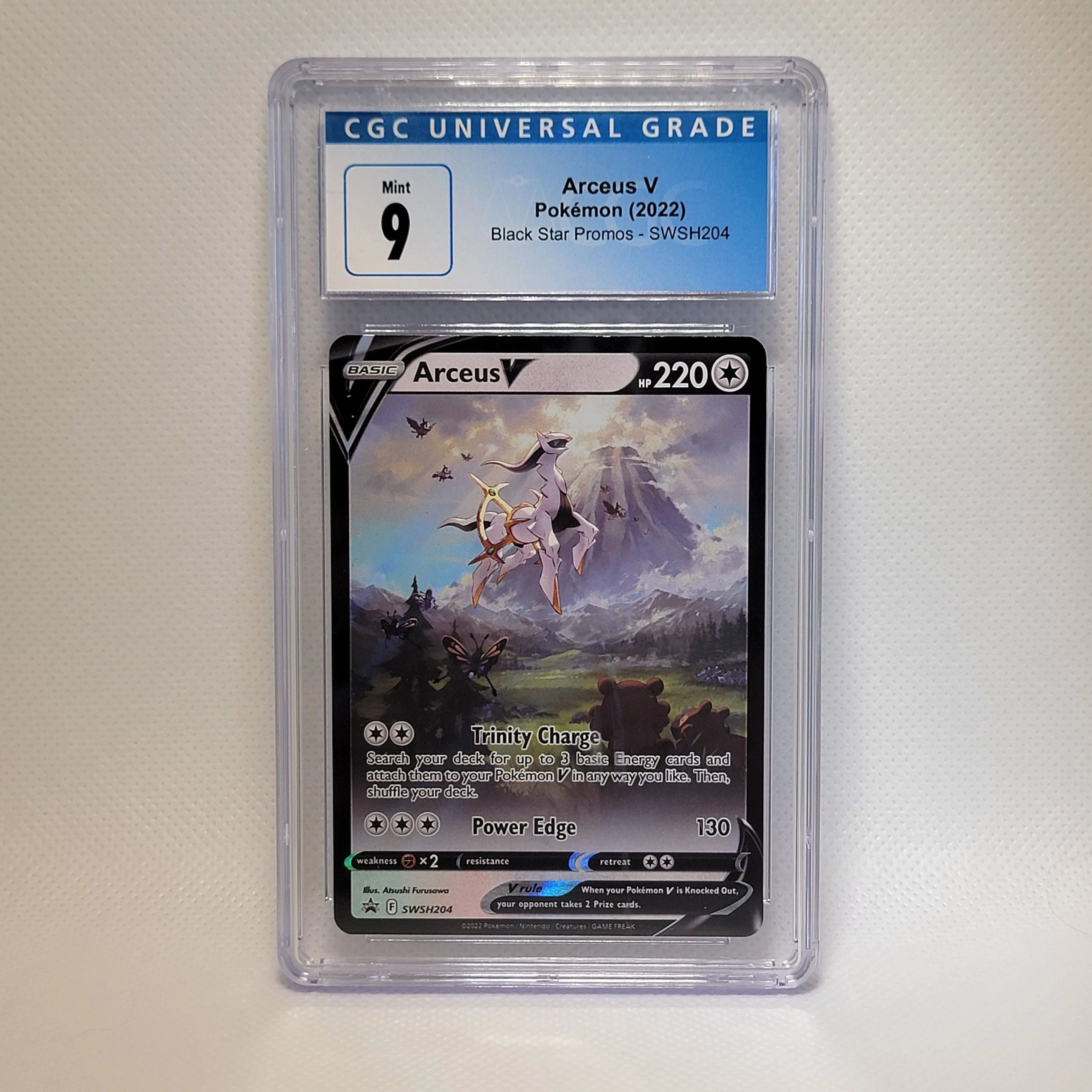 Product image for CGC Mint 9 Pokémon TCG Arceus V SWSH Black Star Promo SWSH204 Holo Promo