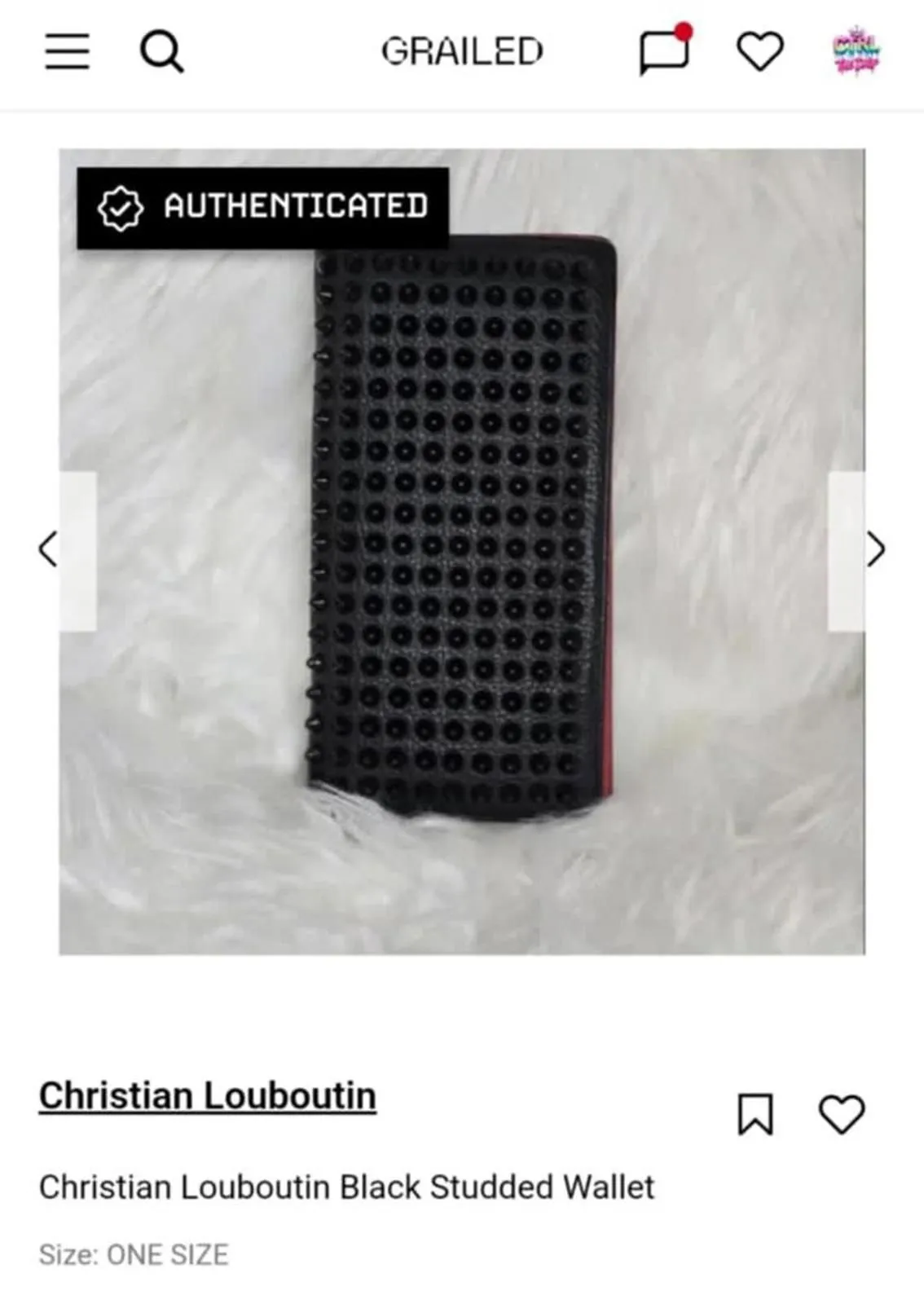 Product image for Christian Louboutin Bifold Spike Studs Wallet