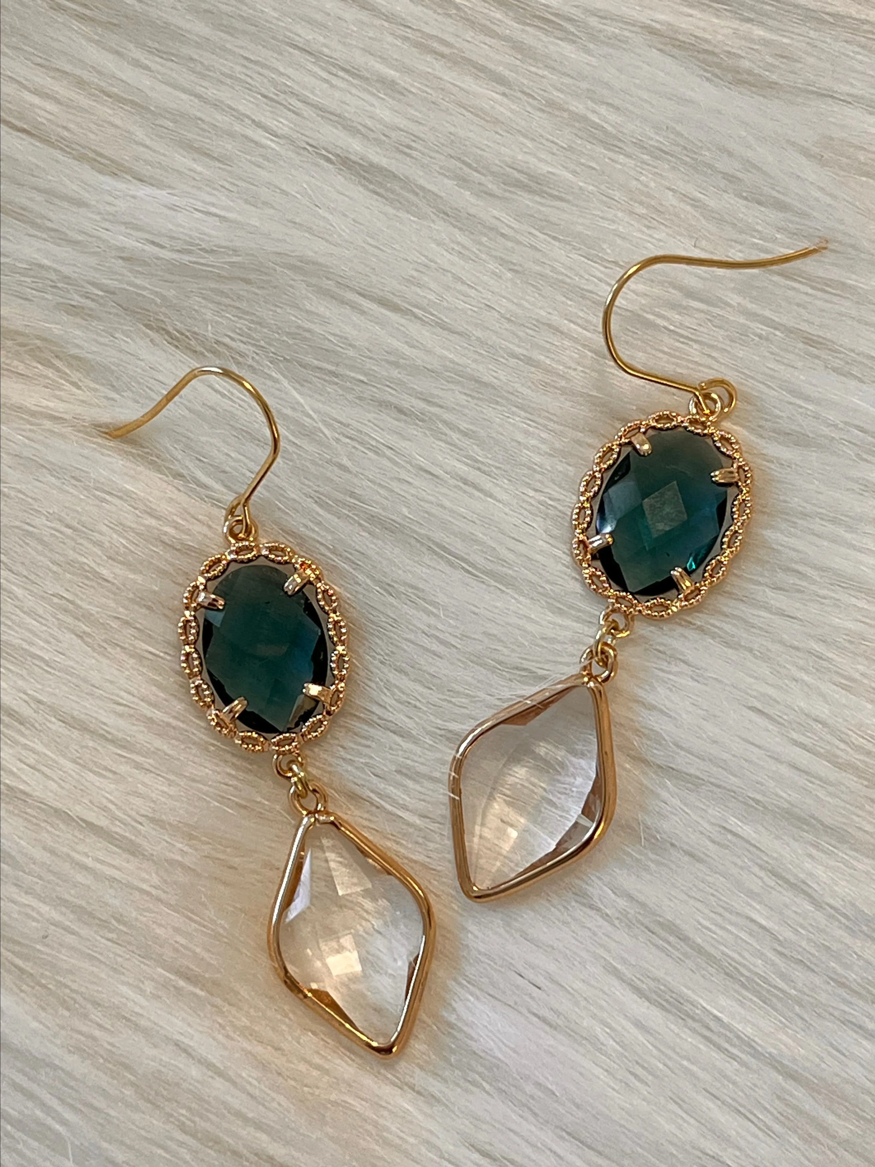 Product image for Blue crystal drop earrings 