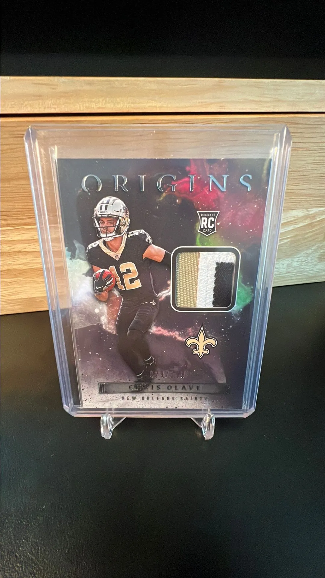 Product image for 2022 Chris Olave Origins Rookie 3 color patch 29/199