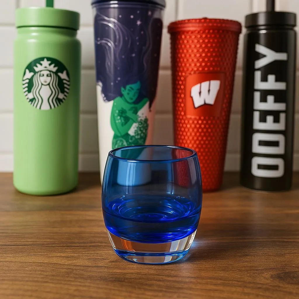 Product image for Sapphire Glow™ Handblown Blue Glass Cup – Luxe, Bold & Built To Impress