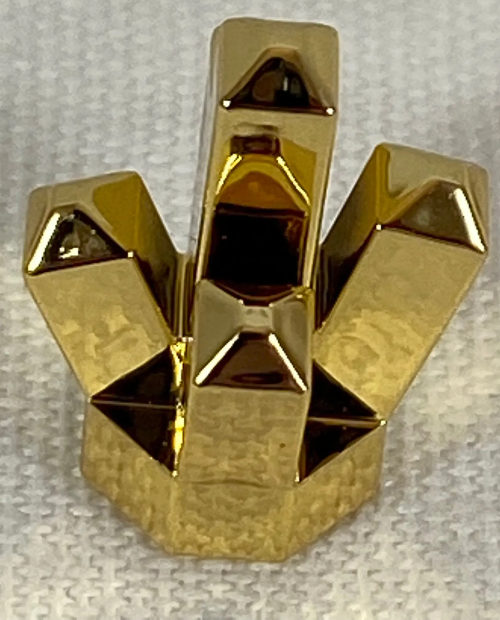 Product image for 1x Chrome Gold Plated Lego 5 Point Gem