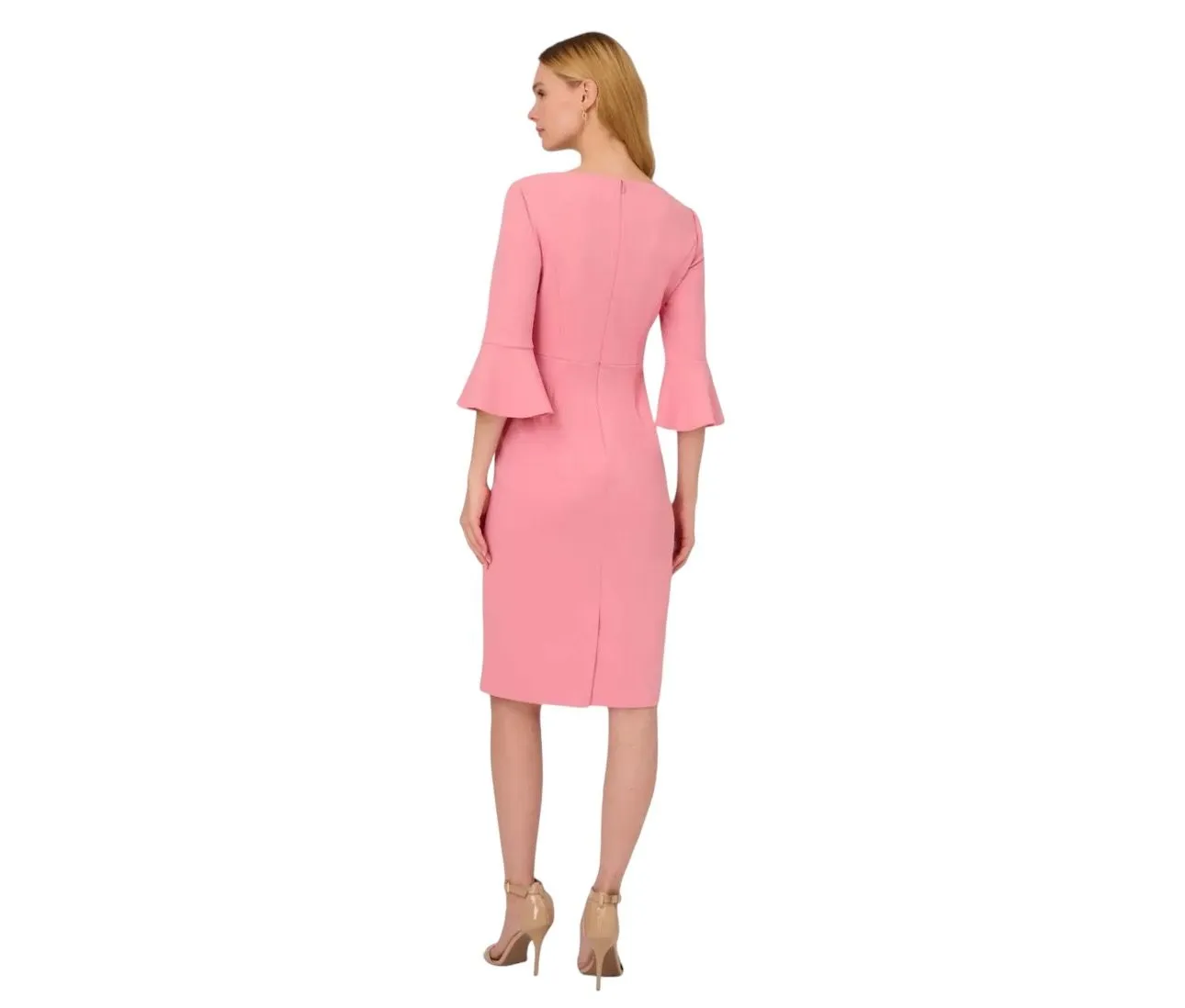NWT ADRIANNA PAPELL Stretch Knit Crepe Dress In Faded Rose Size 2   Whatnot: Shop, Sell, Connect