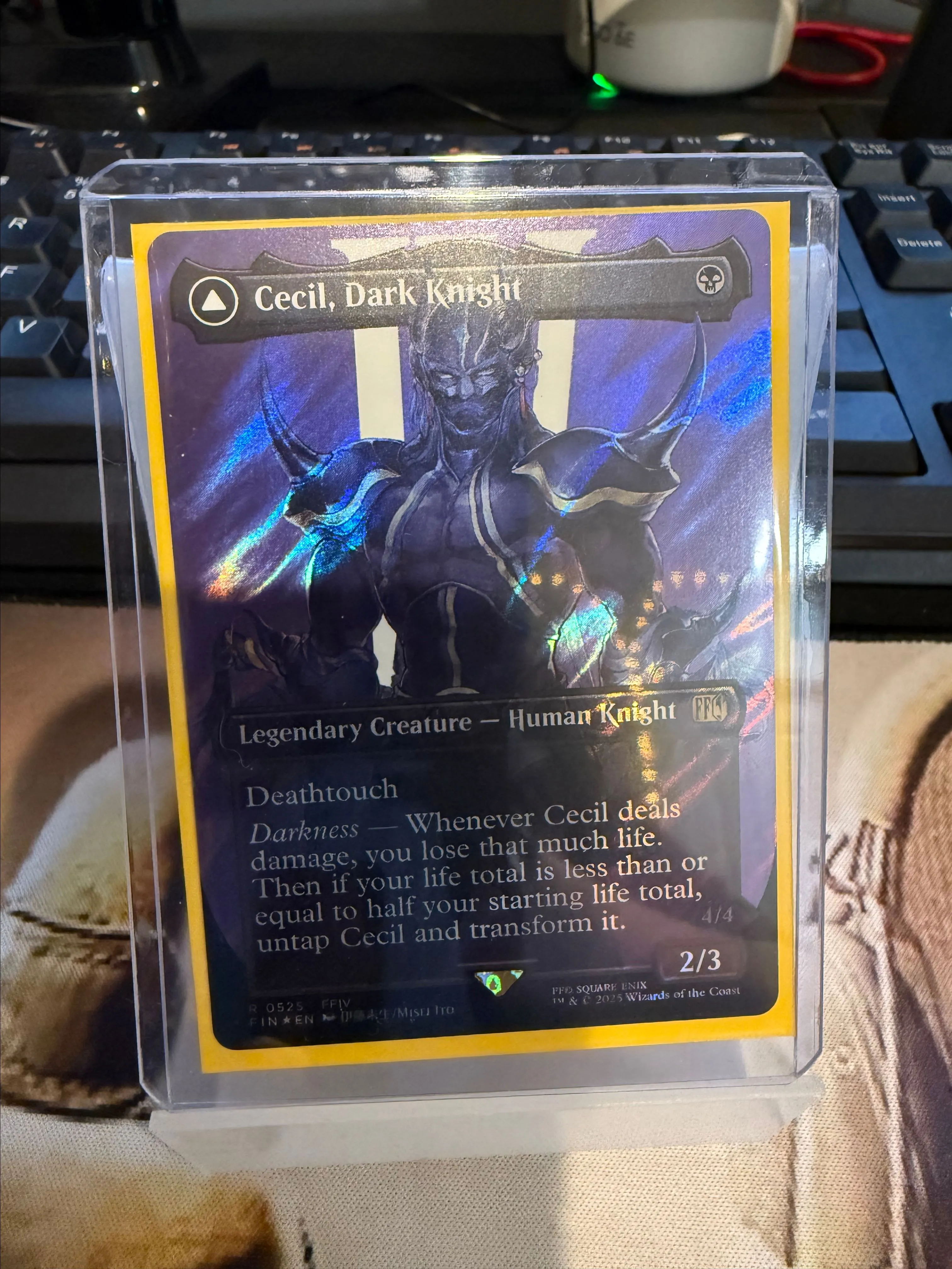 cecil ff mtg card Cecil, Dark Knight (#445) (foil) (extended art) main image 0