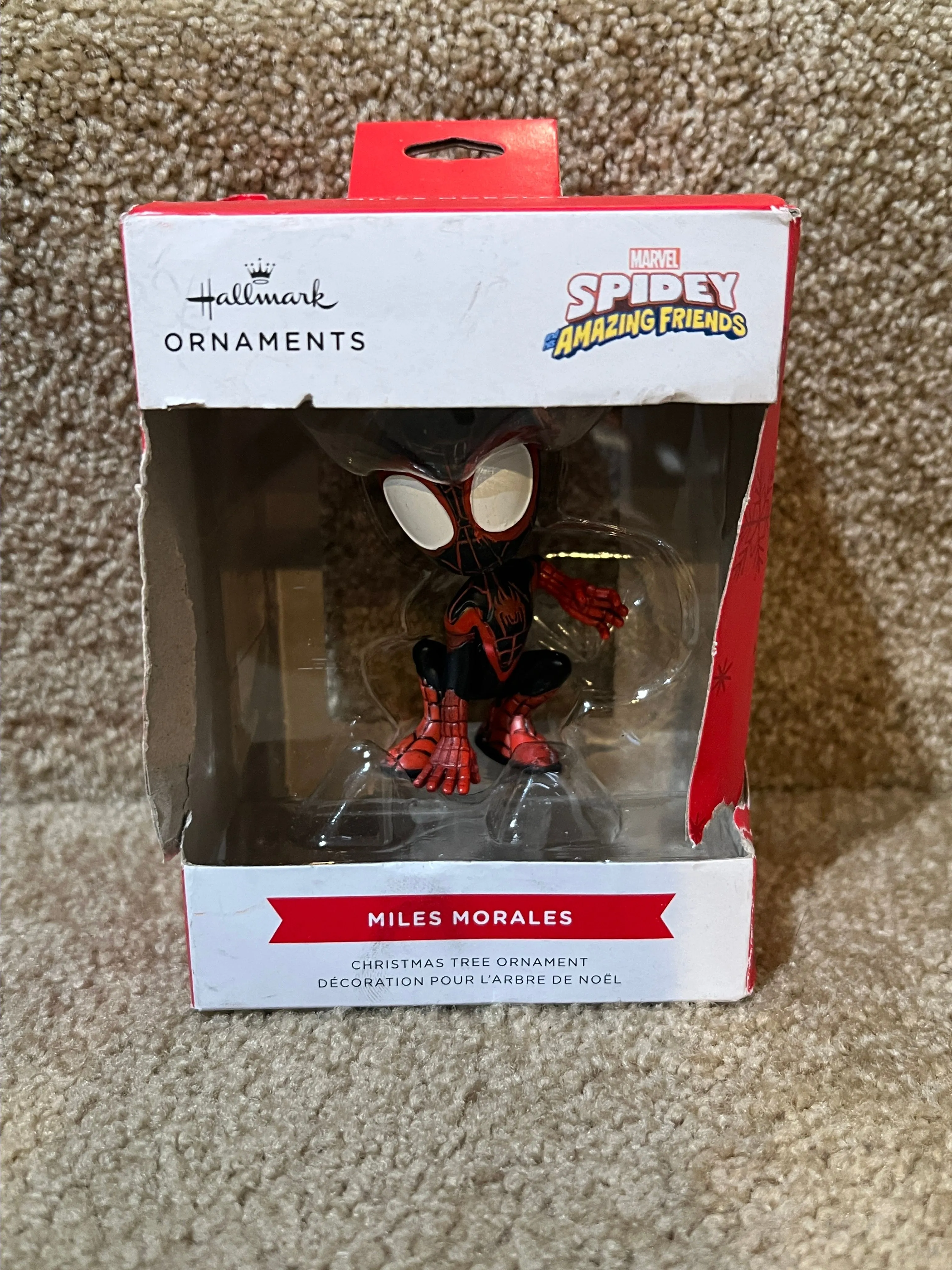 Product image for 2022 HALLMARK Christmas Ornament Marvel Spidey Amazing Friends MILES MORLES -NEW
