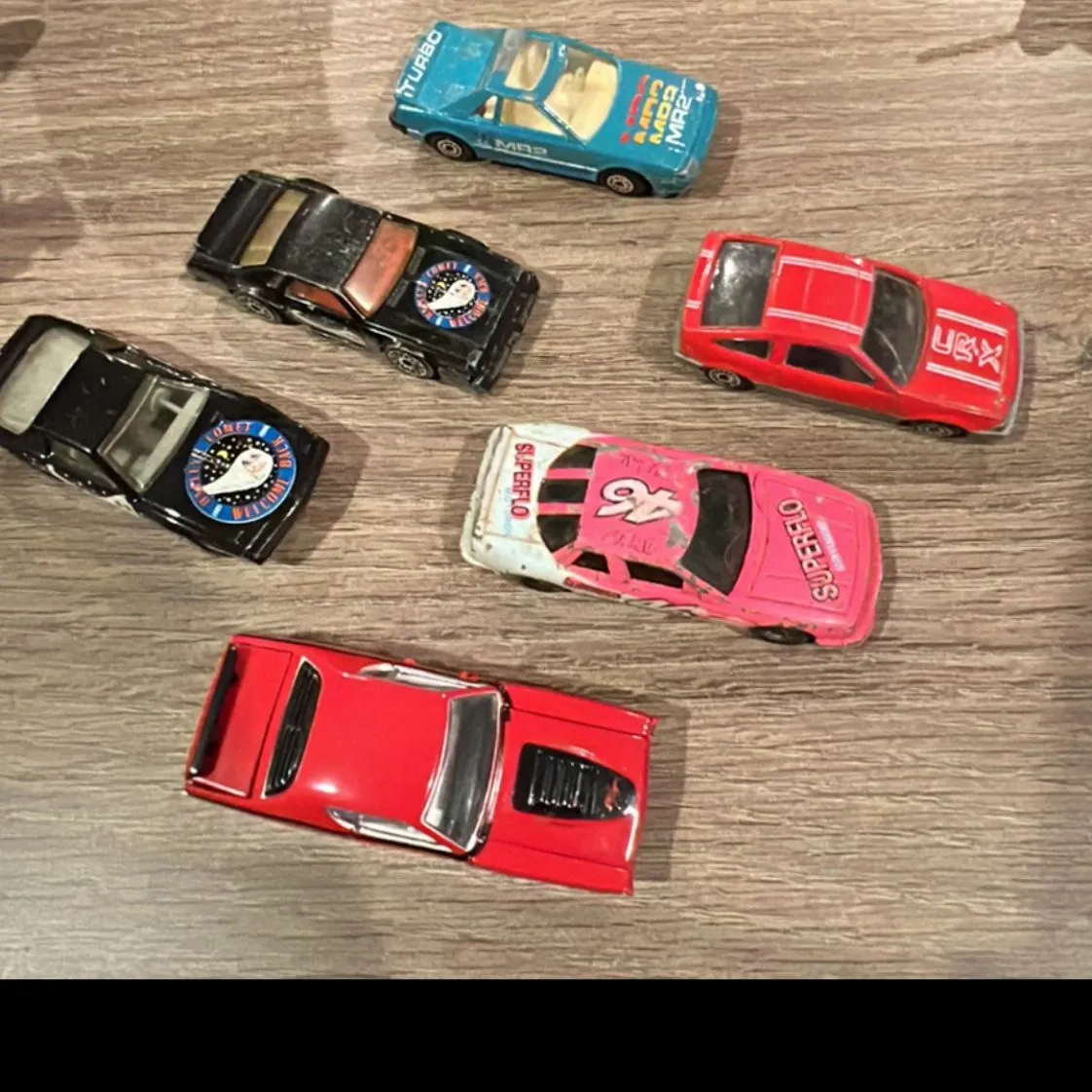 Product image for 6 various toy cars. Matchbox, ERTL, MC Toy