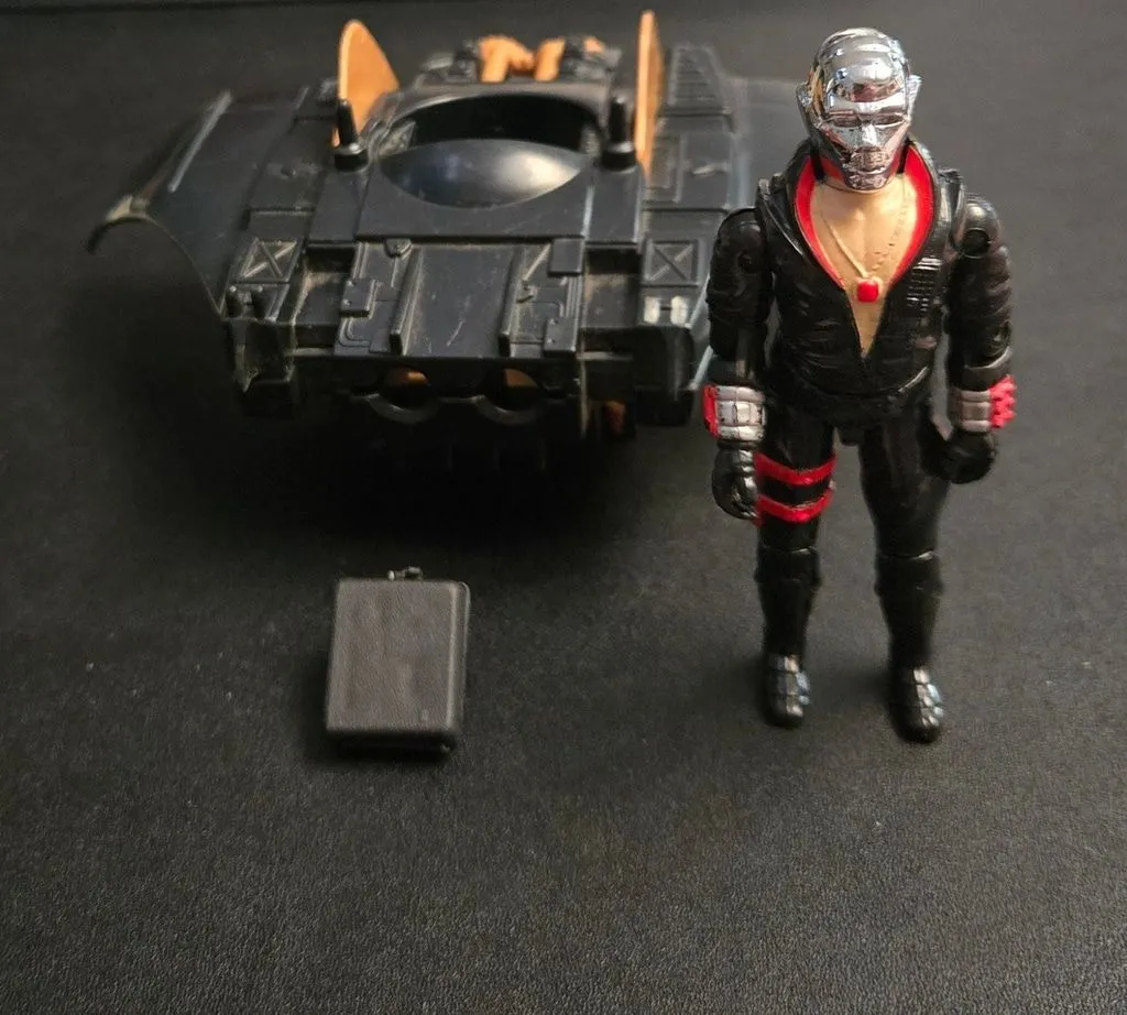 Product image for Vintage 1983 Gi Joe Destro Action Figure with Backpack and Destro's Destroyer Ve