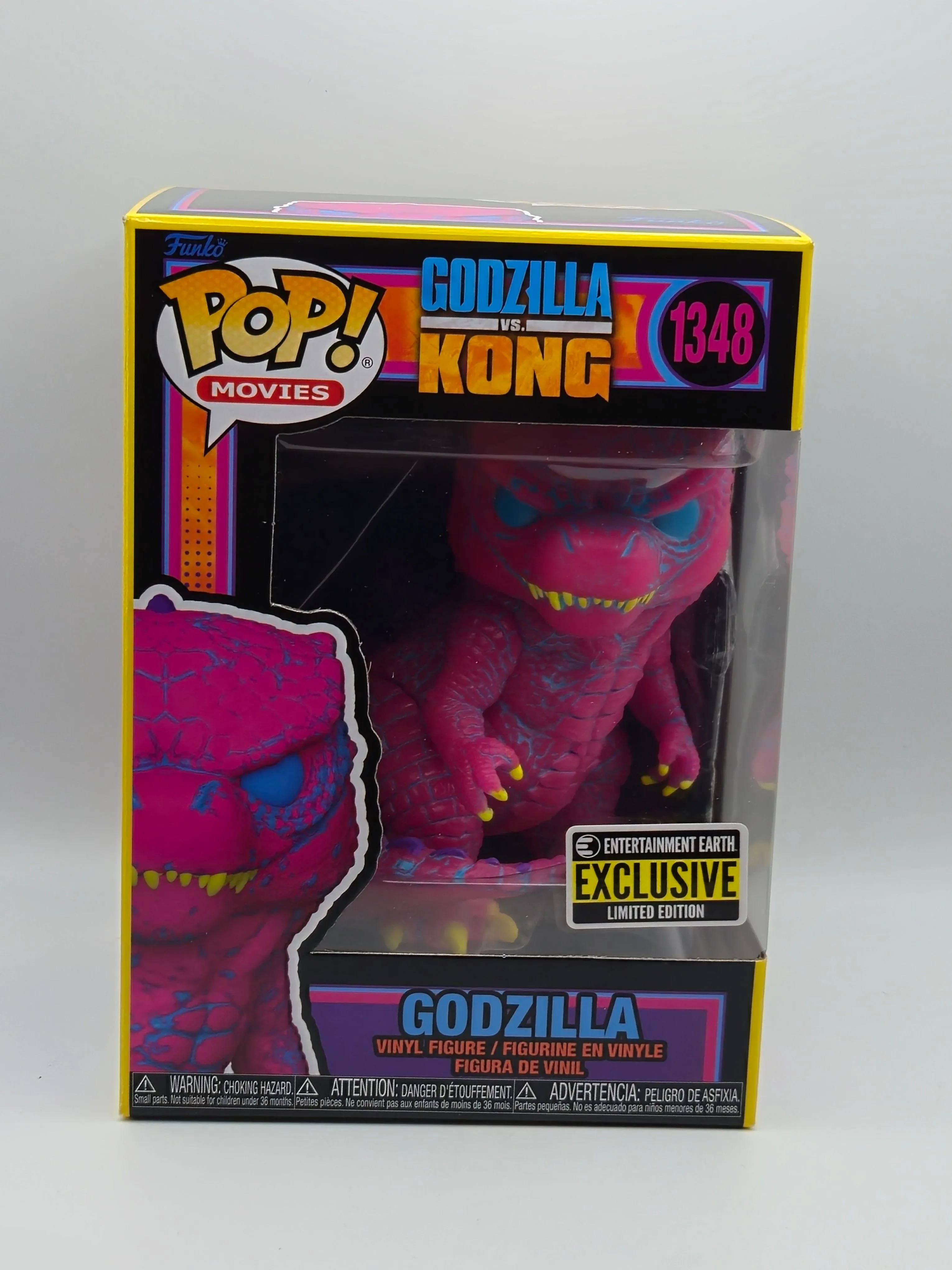 Product image for Godzilla vs. Kong Godzilla Black Light Funko Pop! Vinyl Figure #1348 VAULTED