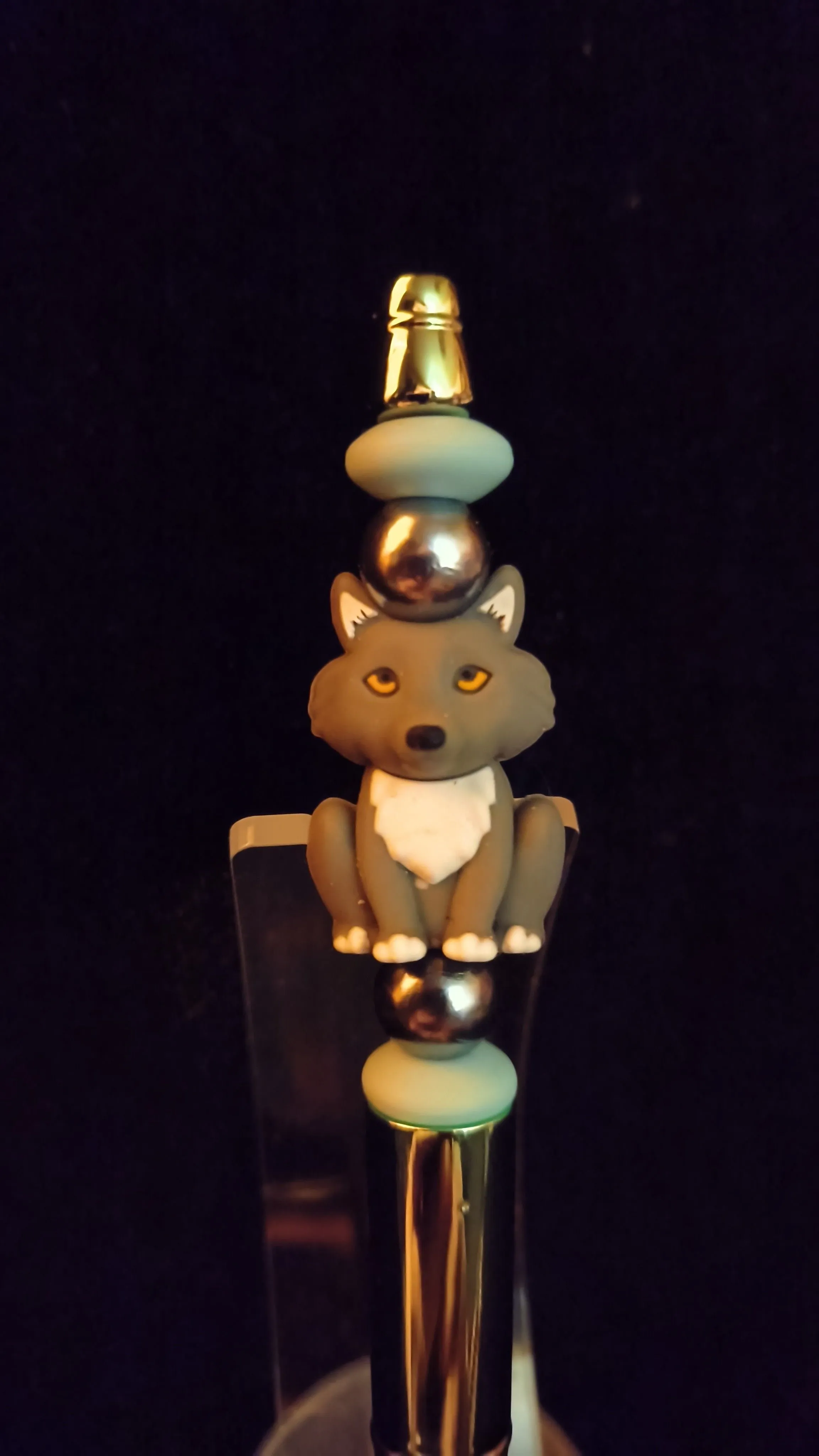 Product image for Beadable Pens - Gold Ombre Chrome Wolf #429