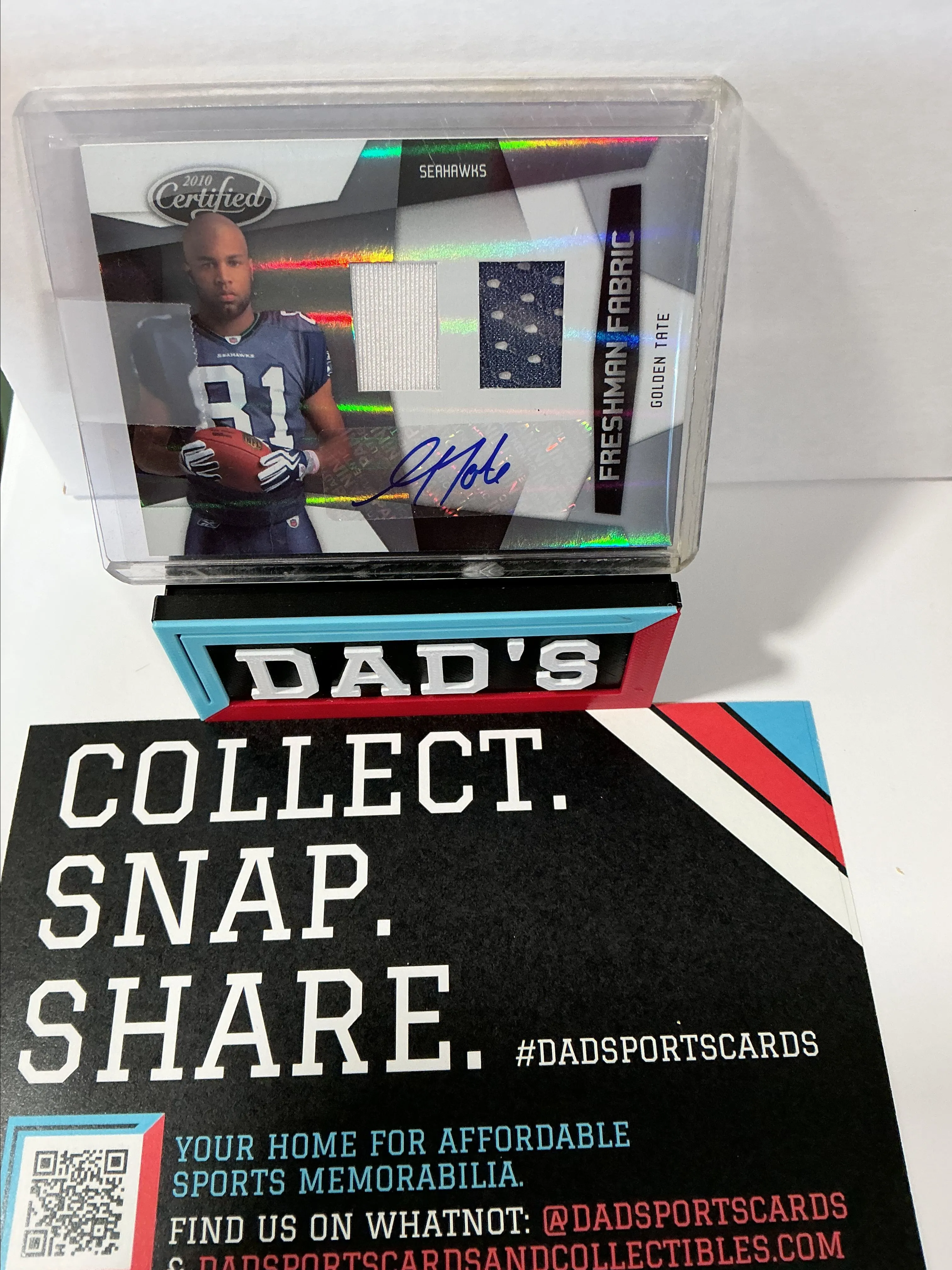 Product image for Golden Tate RPA /349 Dual Jersey 2010 Certified RARE
