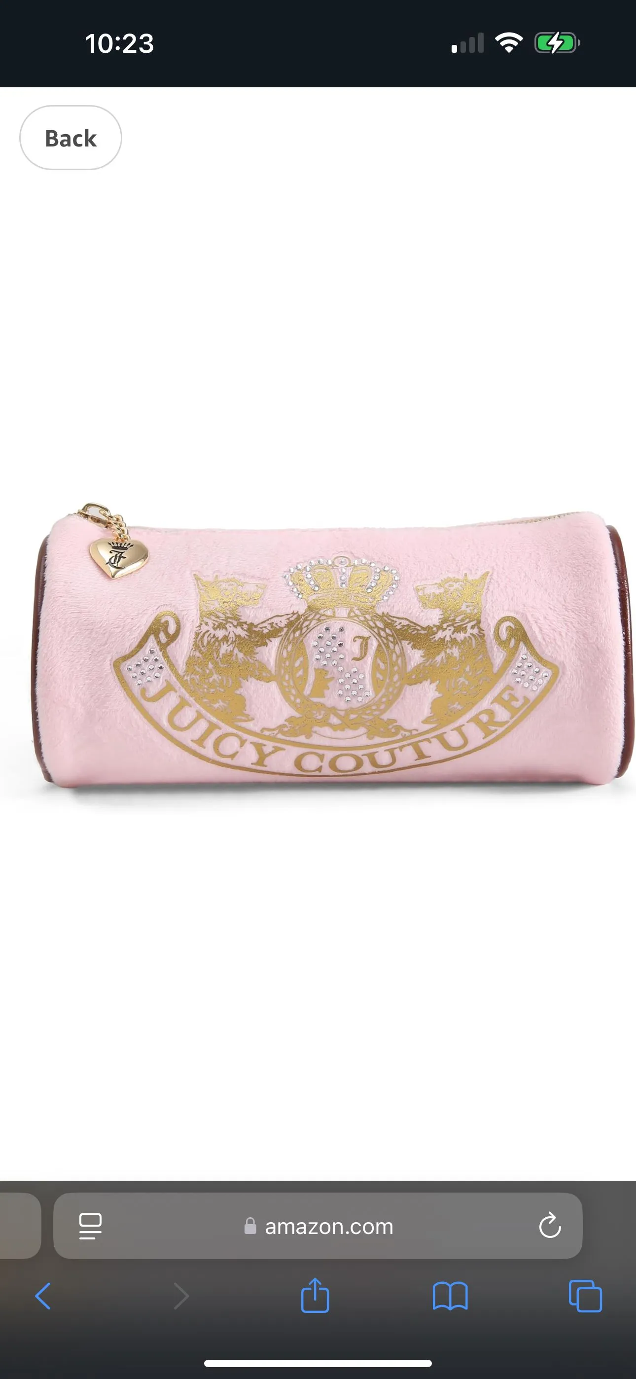 Product image for Juicy Couture Pink Terry Velour Cylinder Roll