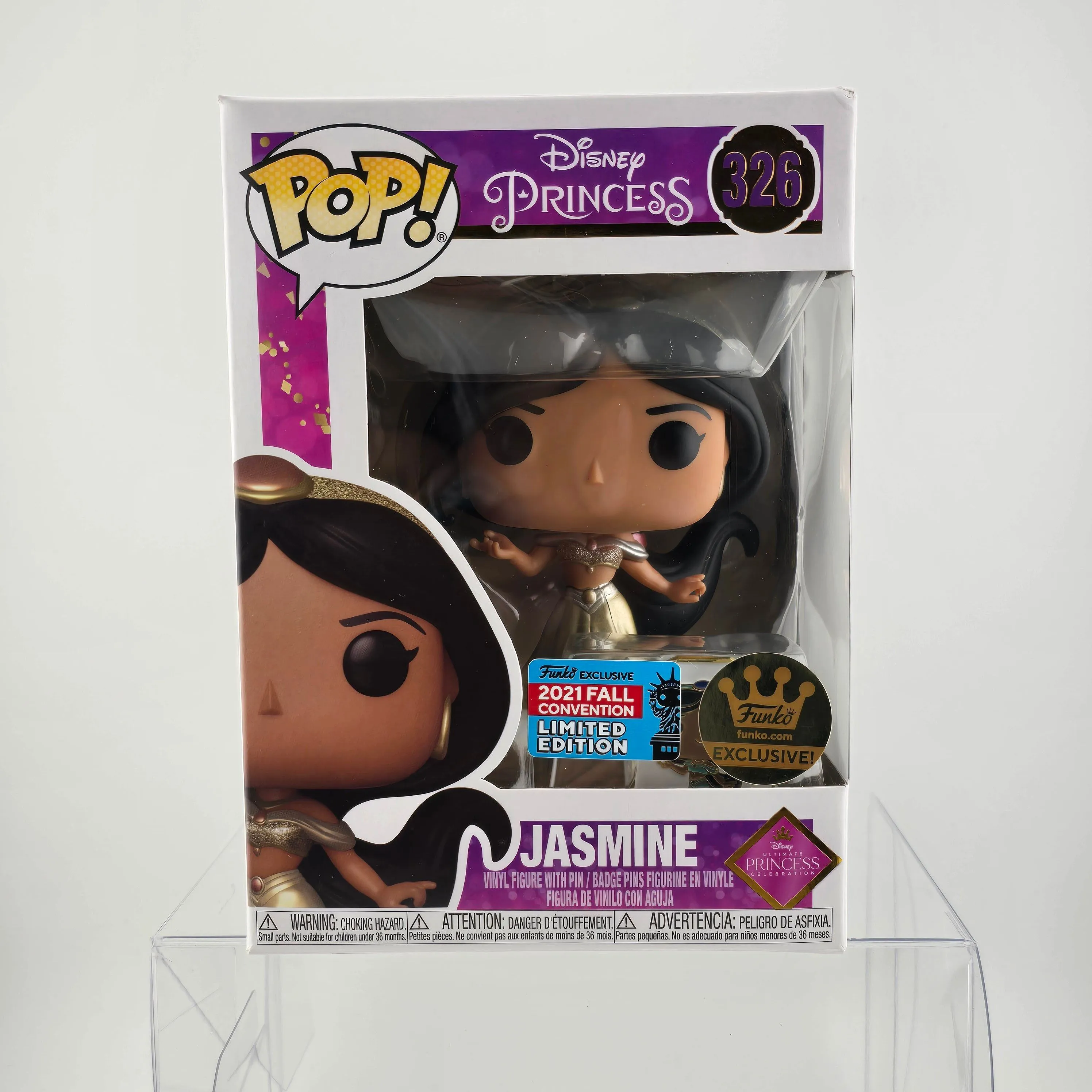 Product image for Disney Princess Collection - Jasmine with pin Funko Exclusive Funko Pop 326