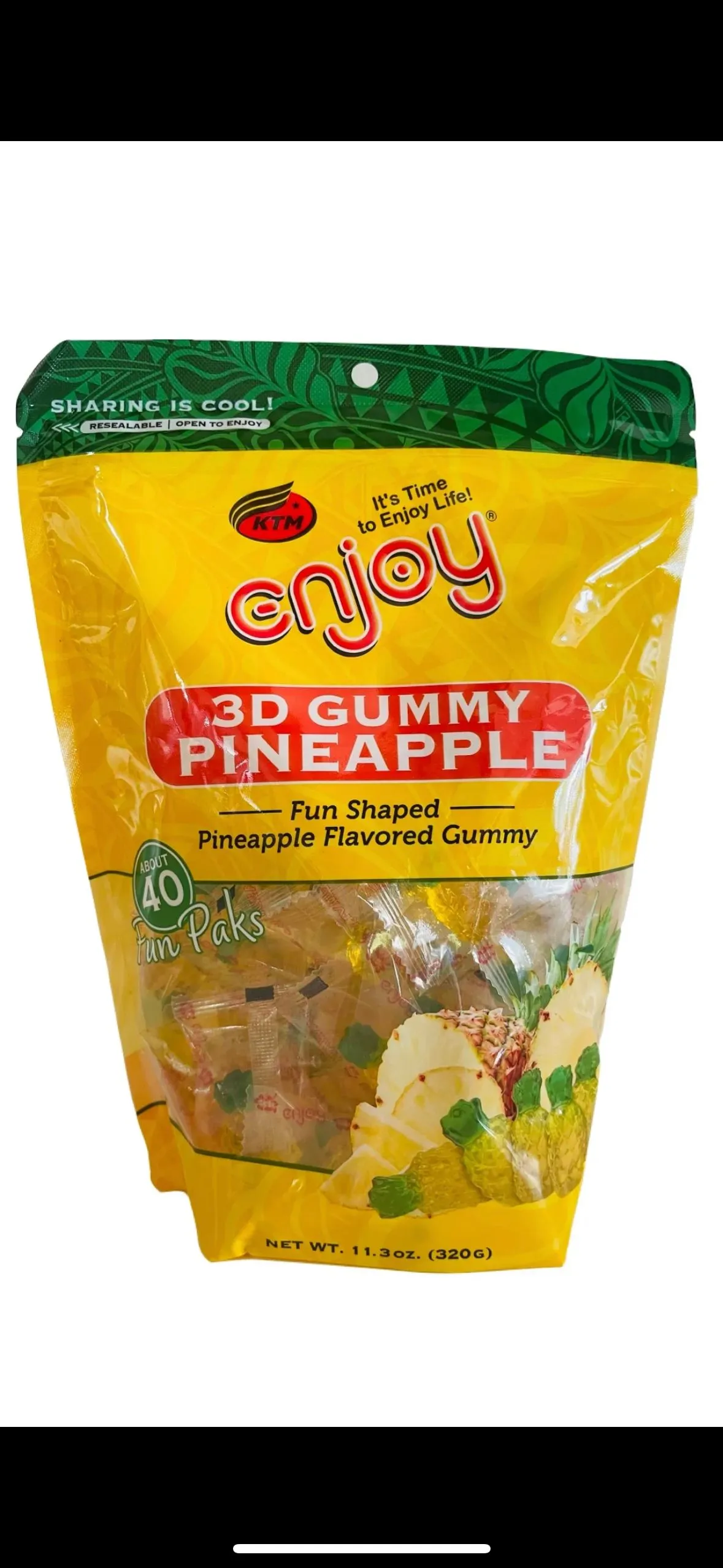 Product image for Snack.)Pineapple Gummy Bag