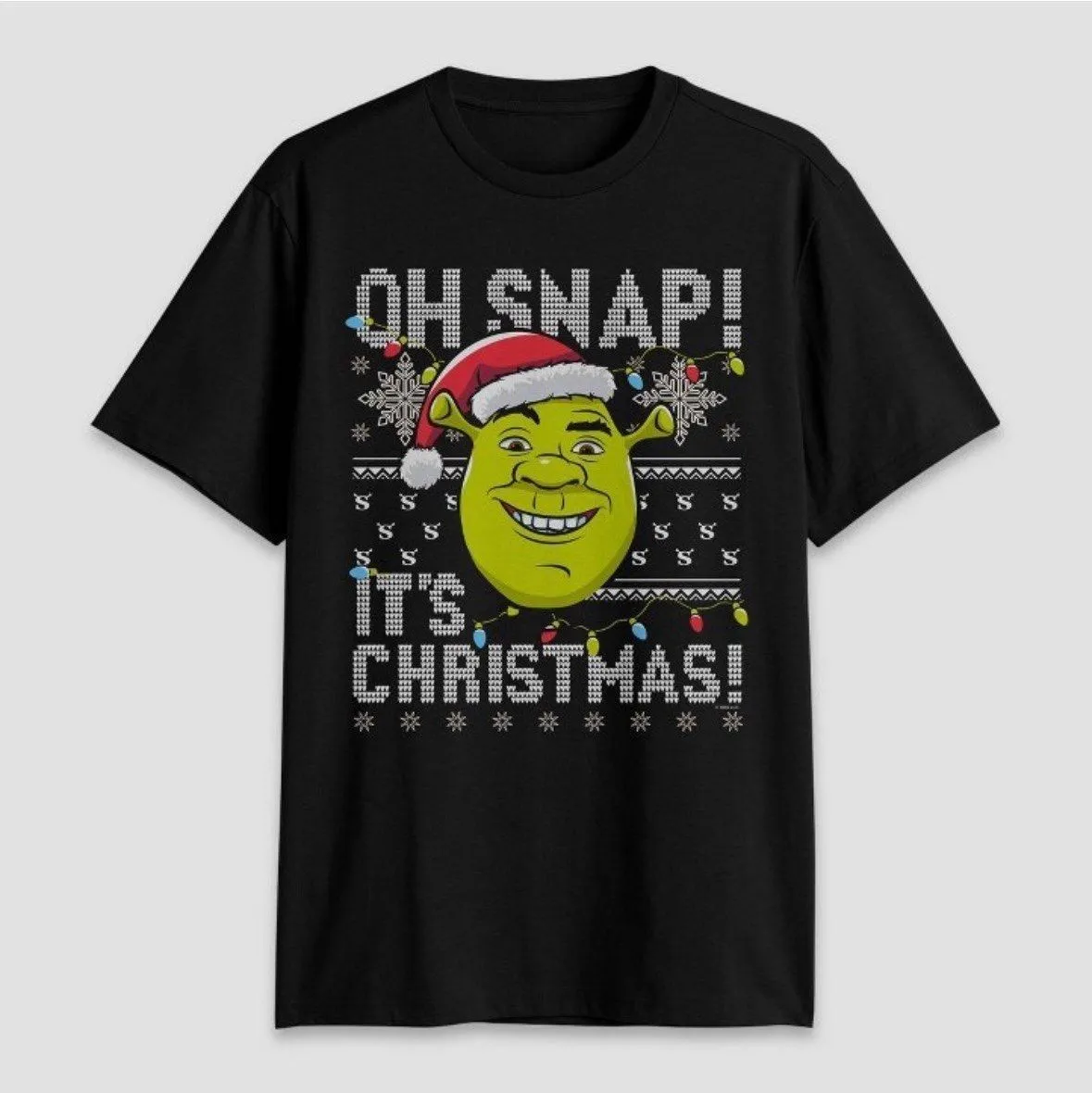Product image for Men’s Size Large Shrek Christmas Holiday Tshirt
