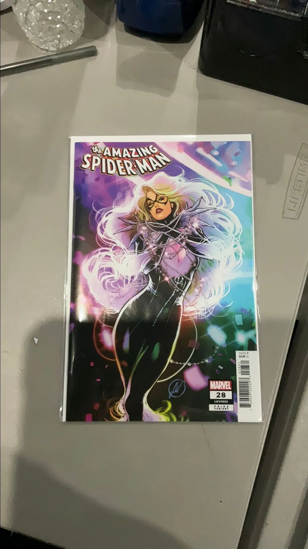 Product image for Amazing Spider-Man #28 Lucas Werneck Pride Variant Black Cat Marvel