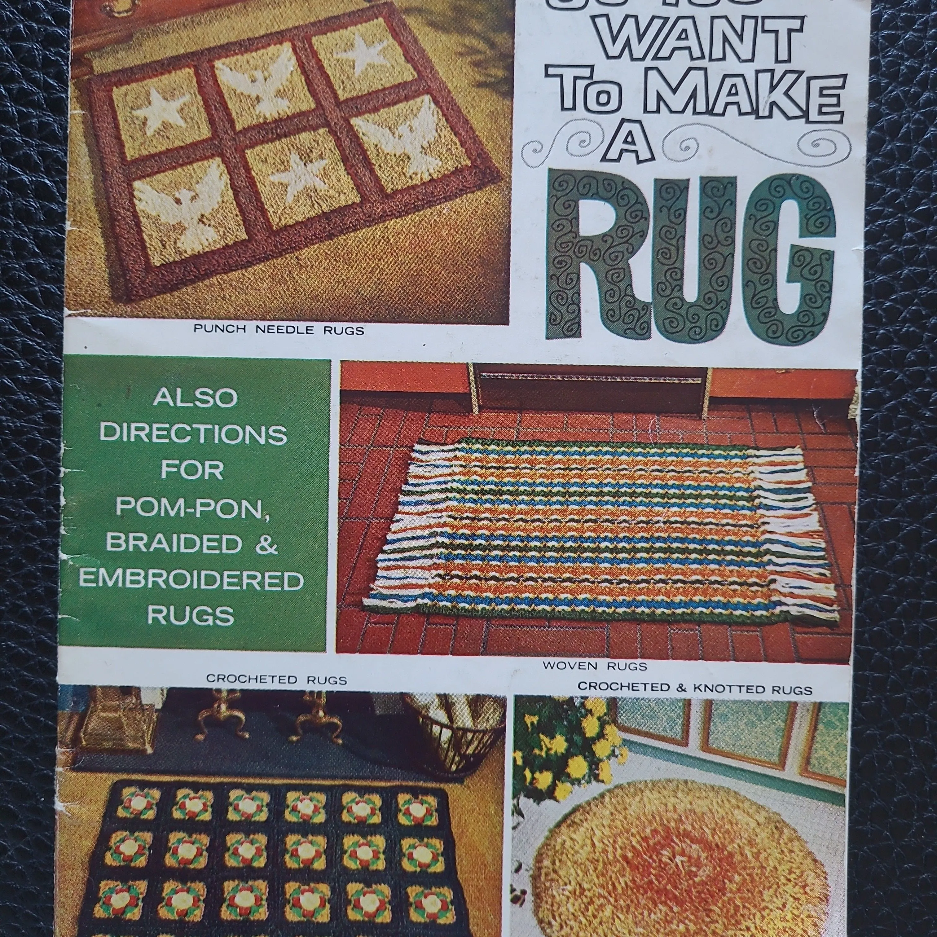 Product image for vintage retro crochet pattern booklet. so you want to make a rug