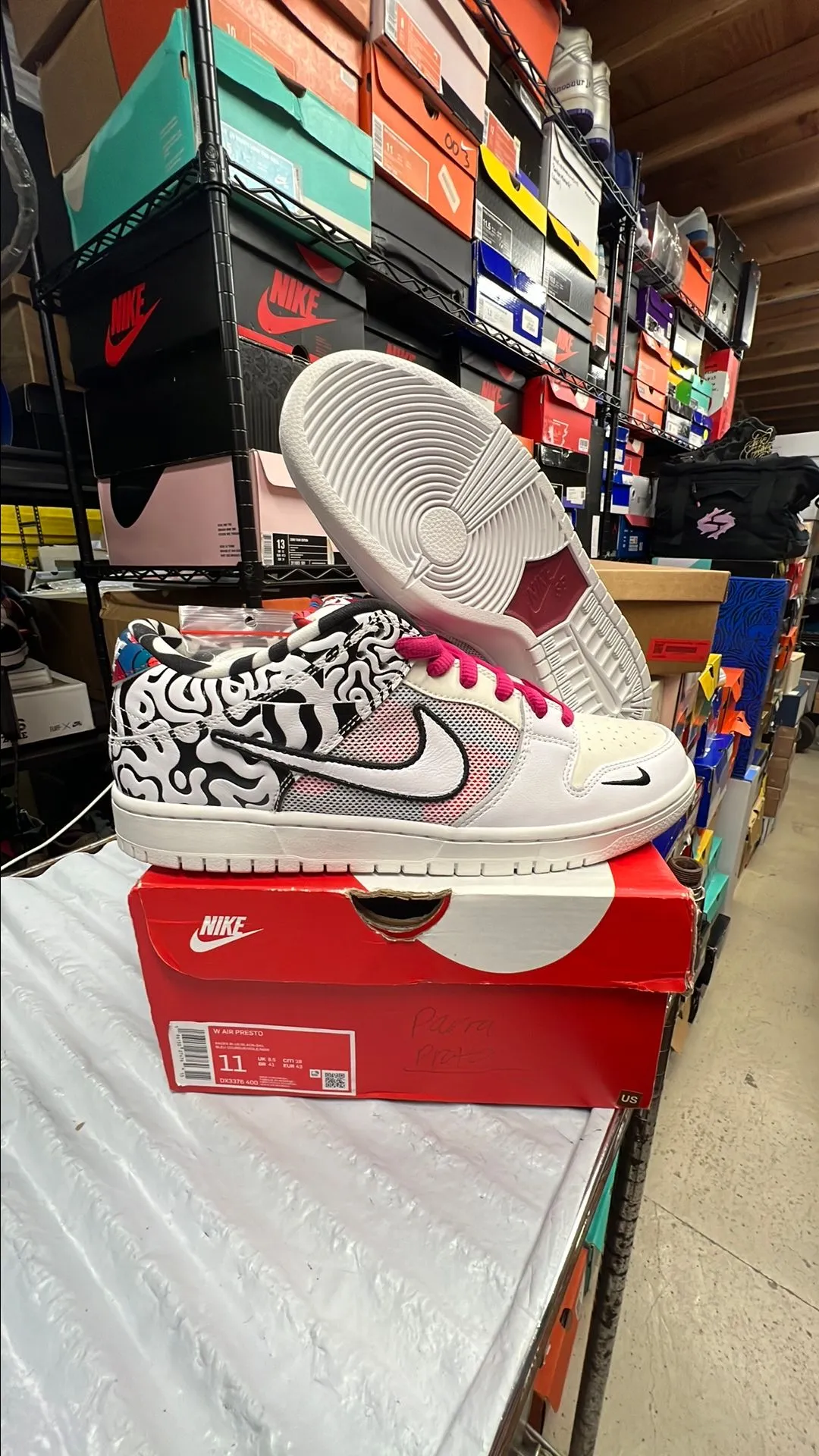 Product image for *1/3 FIRST ROUND SAMPLE* NIKE SB DUNK LOW "PARRA SAMPLE* SIZE 9M BRAND NEW