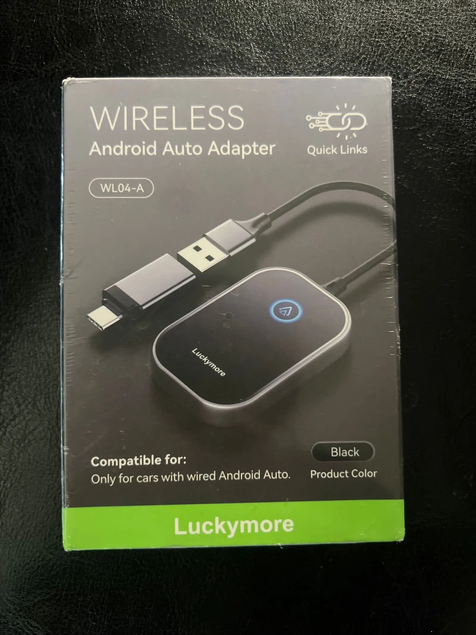 Product image for Luckymore Wireless Carplay Adapter Android Auto Converts Wired to Wireless OEM