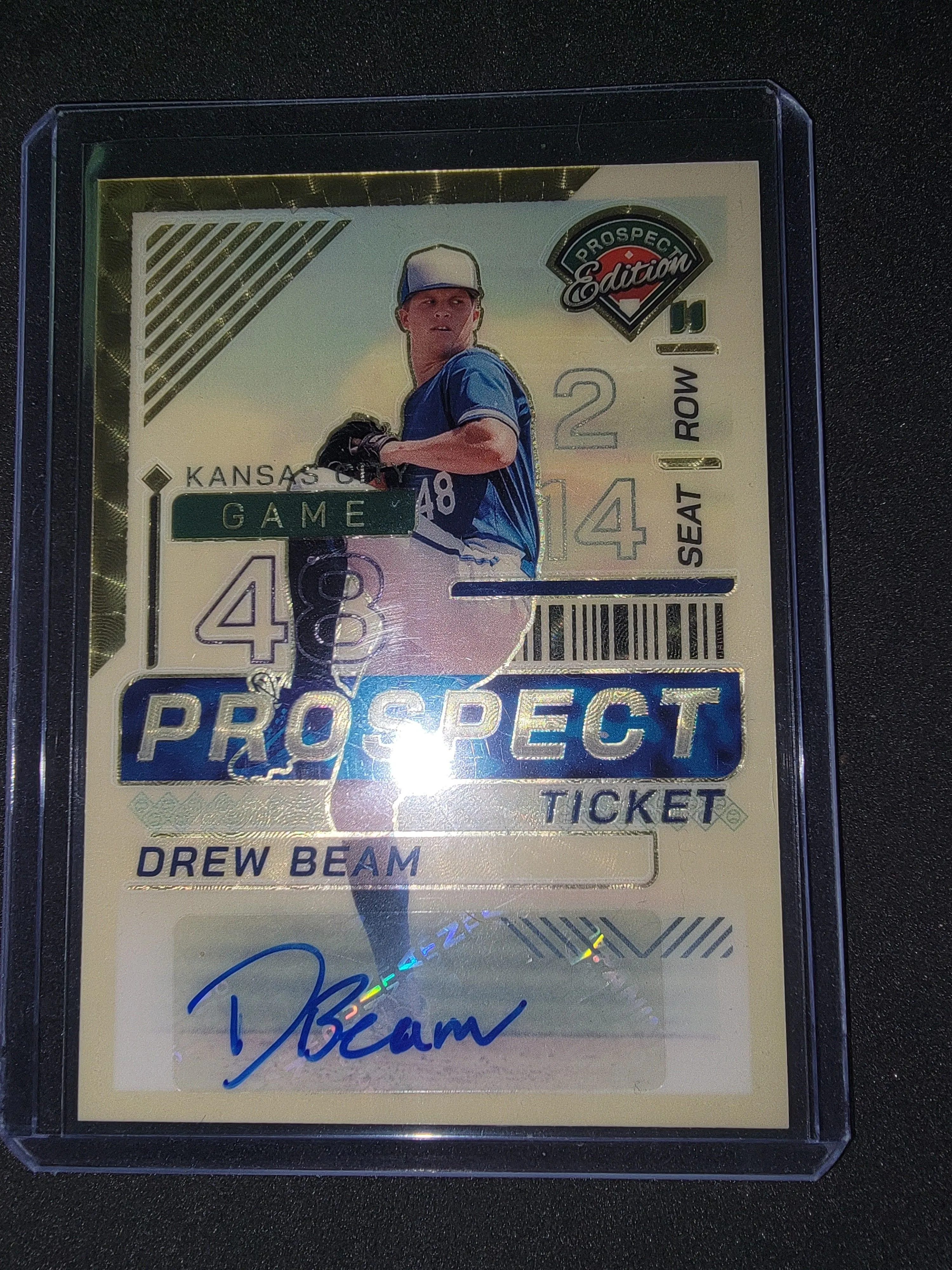 Product image for 2024 Panini Prospect Edition Super Refractor Drew Beam Auto 1 of 1