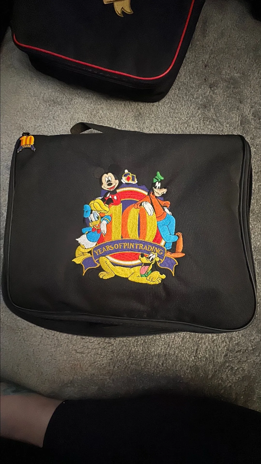 Product image for 10 Years Of Pin Trading Pin Bag, Used