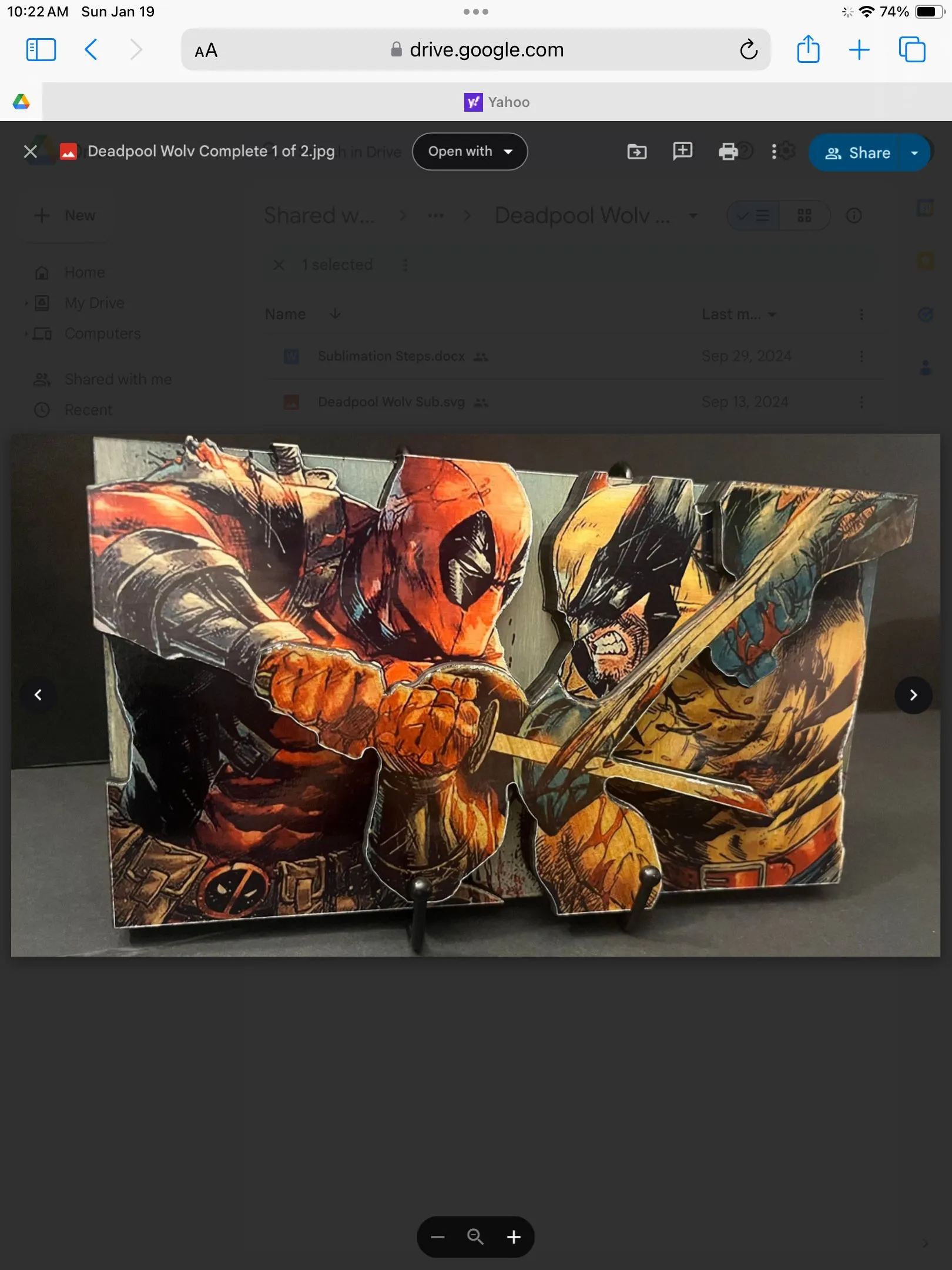 Product image for Deadpool Wolverine shadow boxed layered art