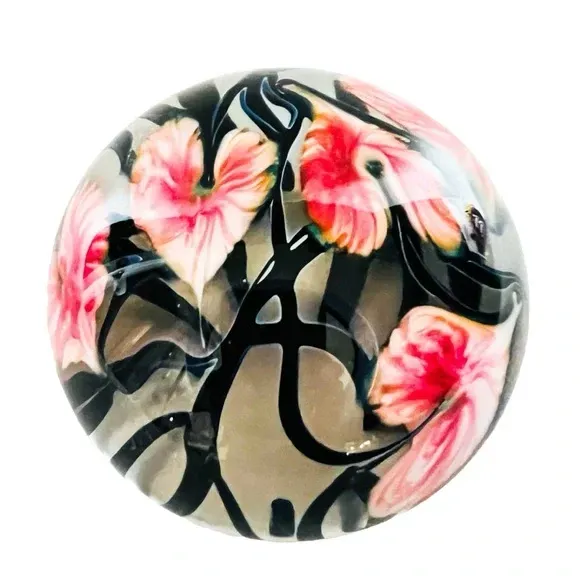 Product image for John Lotton Studio Heart Design Signed Glass Art Paperweight