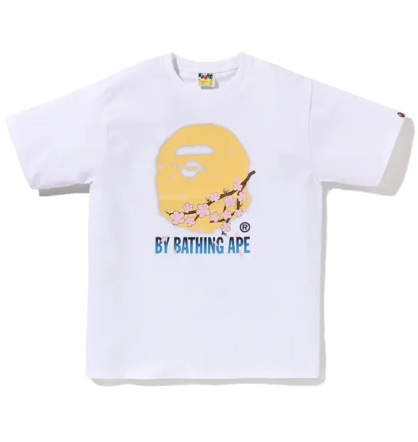 Product image for Bape Ape Head Yellow Sakura Tee SS25 White - size L, XL, XXL