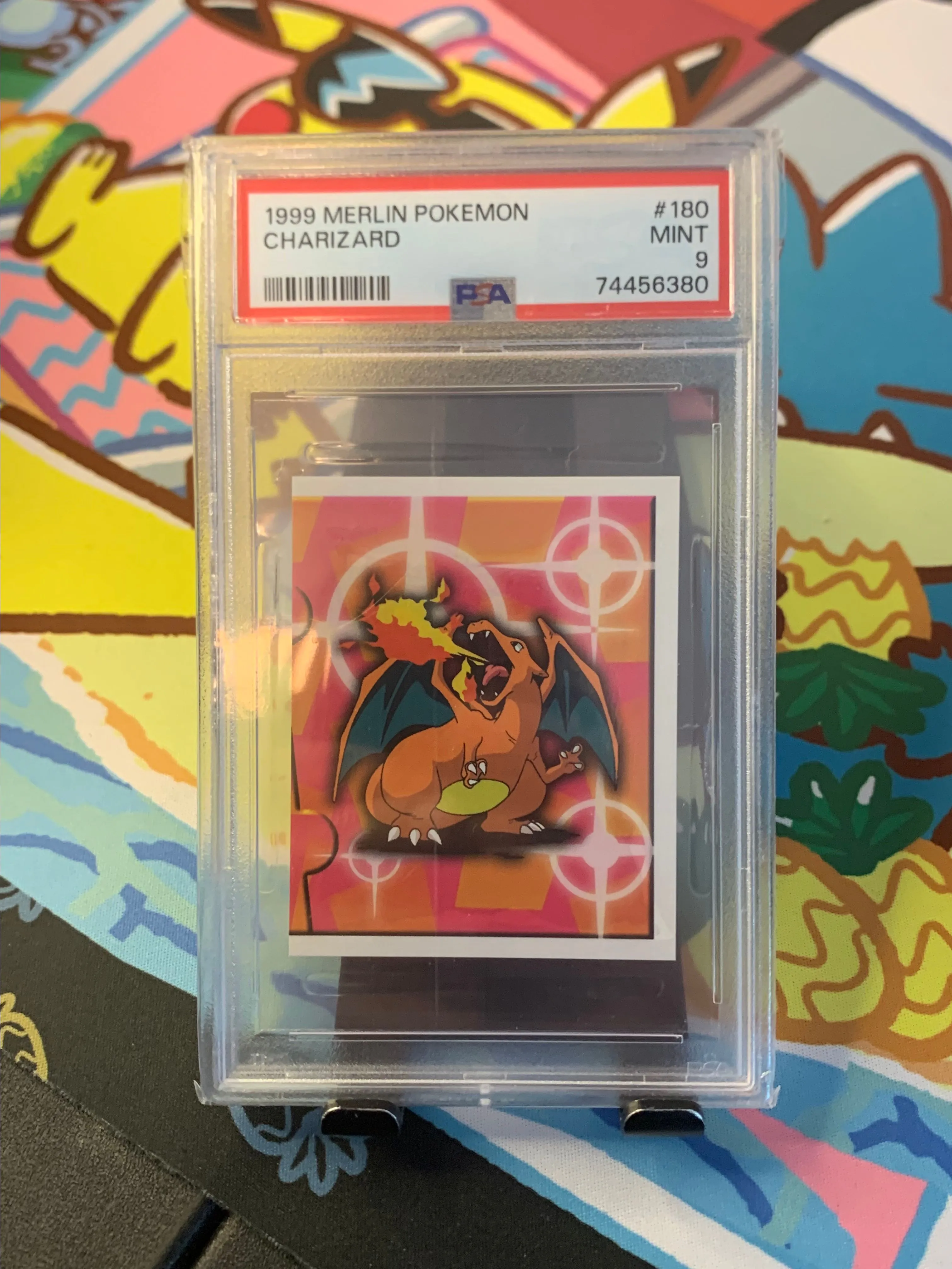 1999 Topps Merlin Pokmon Charizard Sticker #180 PSA 9  Whatnot: Shop,  Sell, Connect