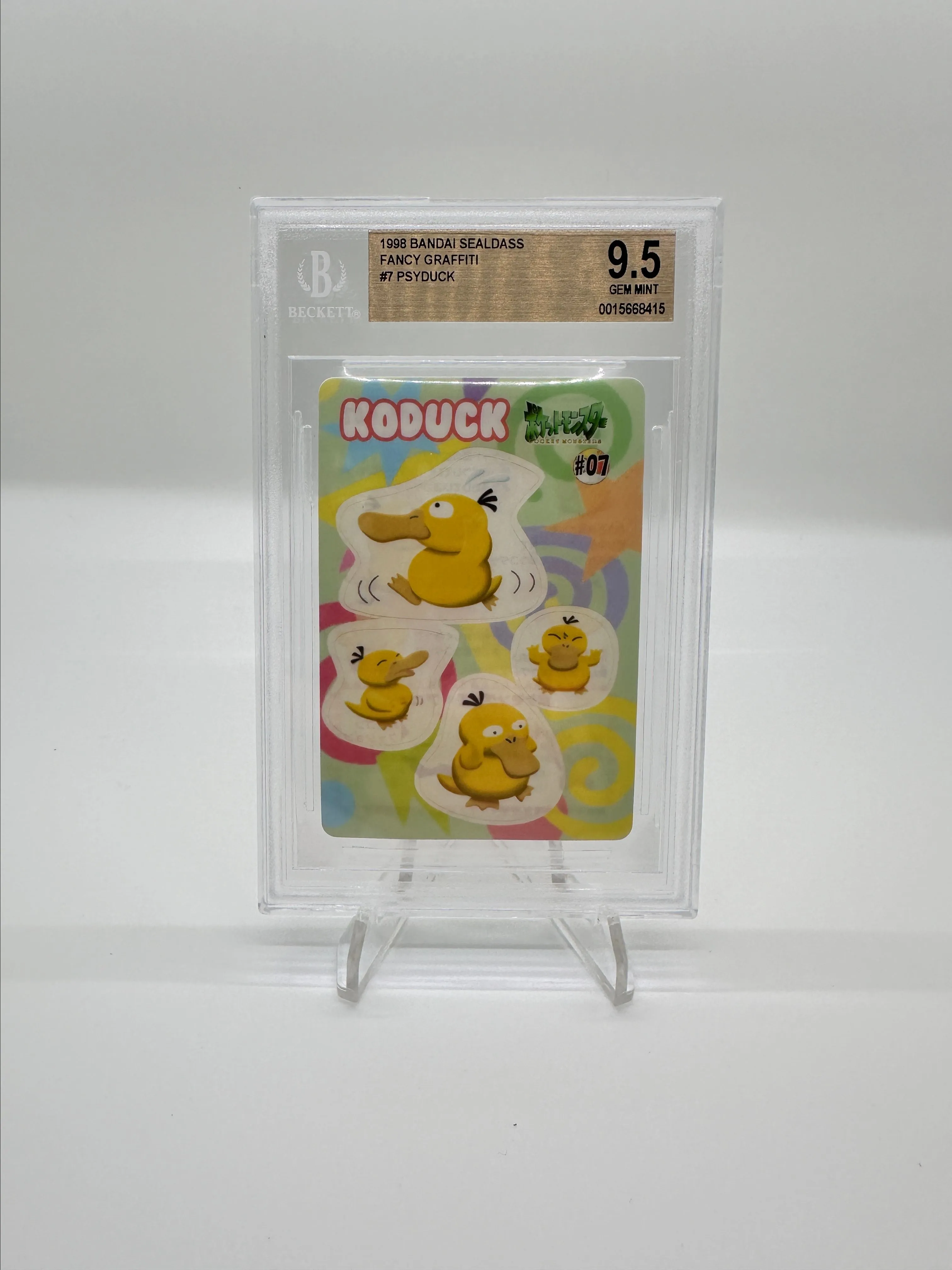 Product image for Psyduck Sealdass Fancy Graffiti BGS 9.5 Pop 1! None higher!