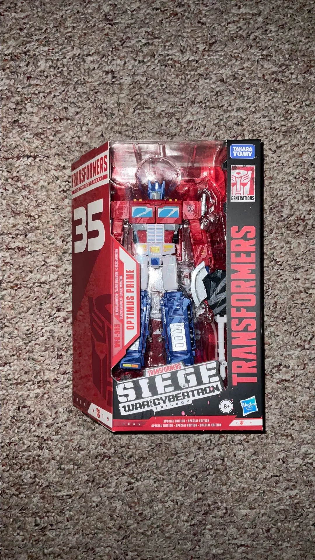 Product image for Hasbro "Transformers: War for Cybertron Trilogy-Siege" Classic Animation Optimus Prime Action Figure