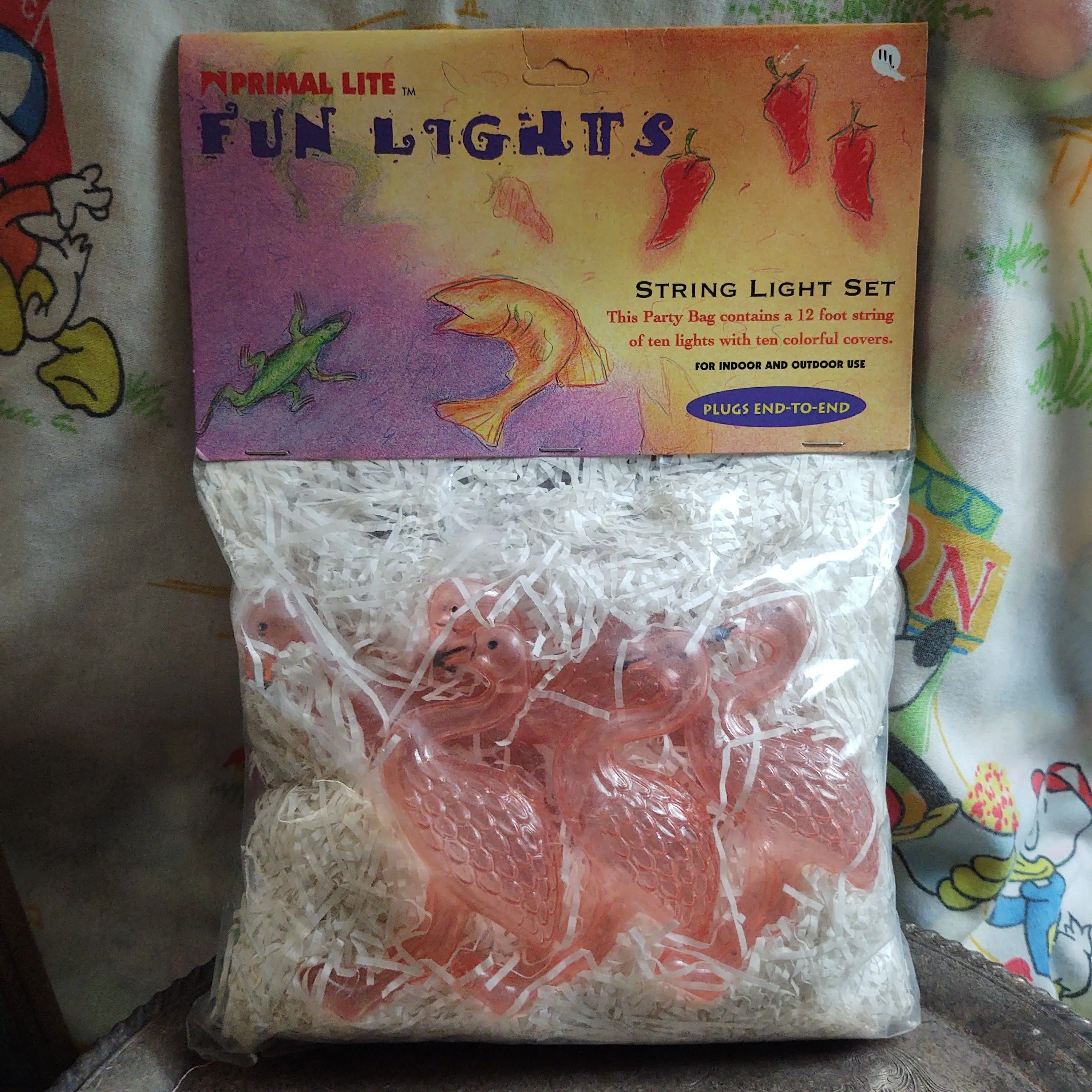 Product image for 2002 12 ft. Pink Flamingo String Light Set