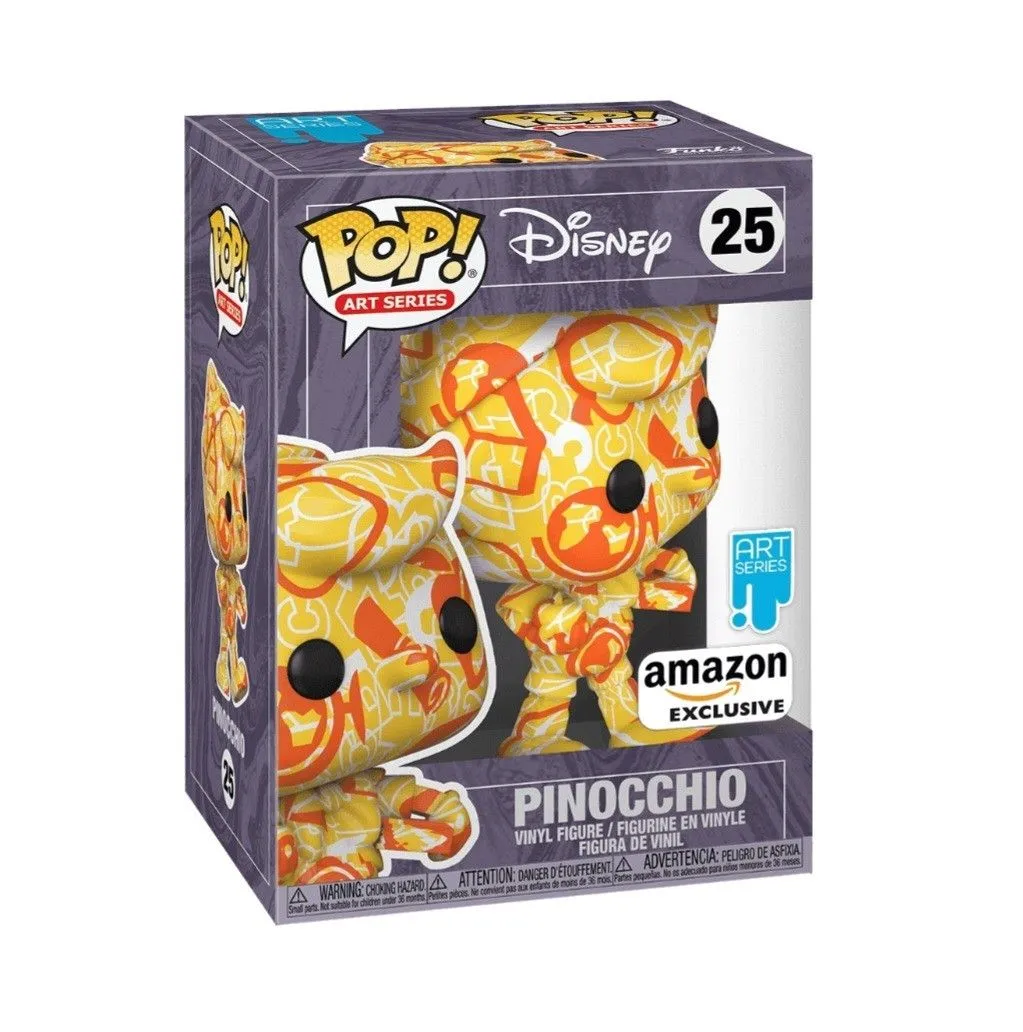 Product image for FUNKO POP! Disney Amazon Exclusive Art Series Pinocchio #25 w/ Pop Protector