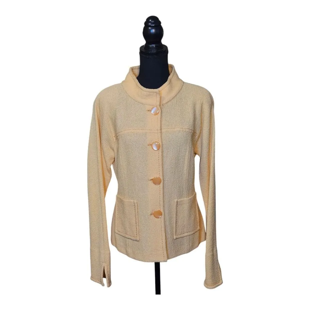 Product image for ST. JOHN Jacket, Size 8, Pale Yellow