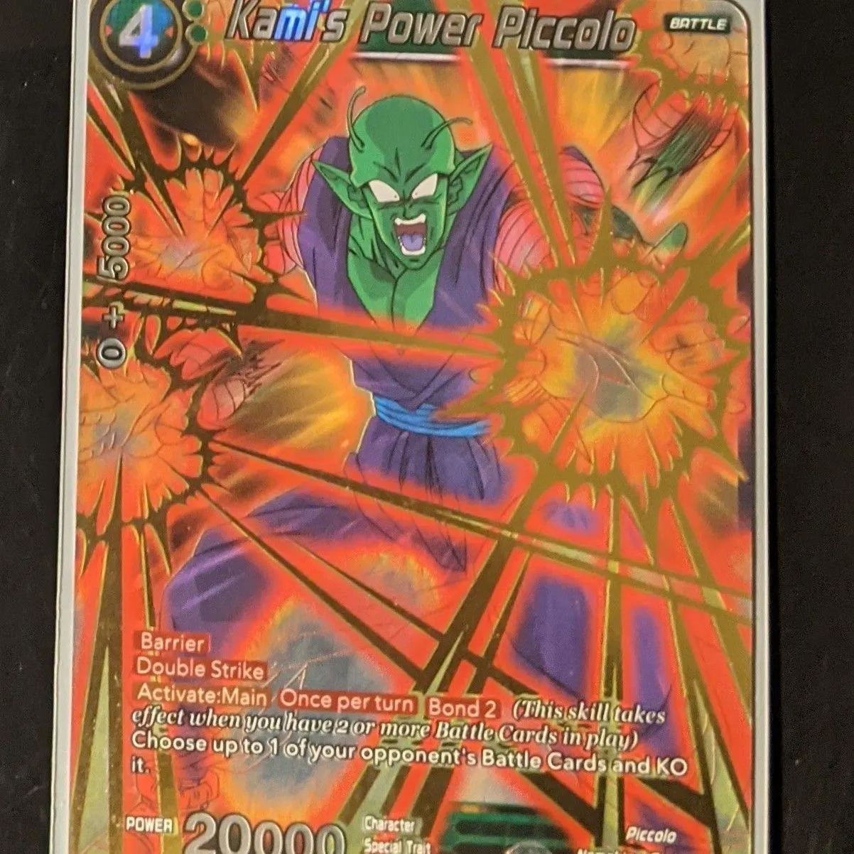 Product image for Dragonball Super Card Foil Kami's Power Piccolo Dragon BT4-049 SR Foil W Sleeve