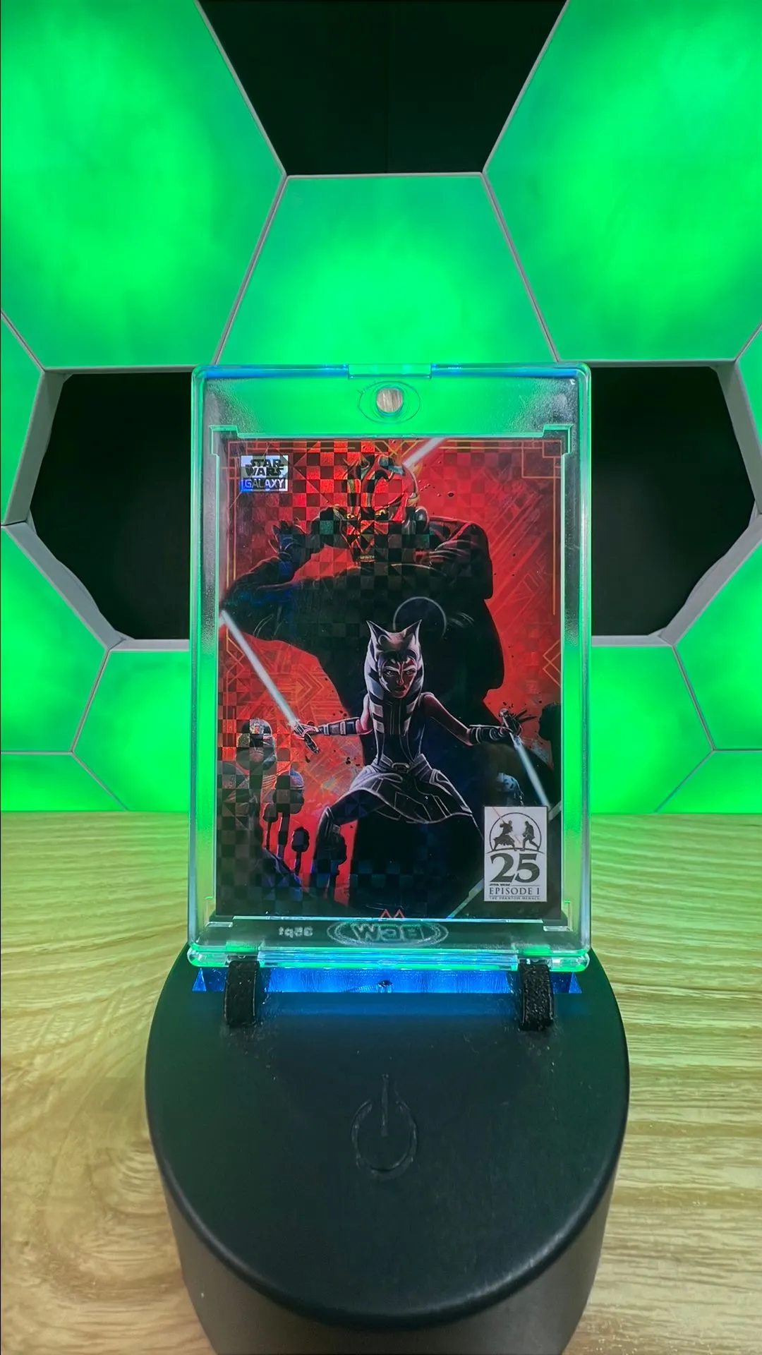 Product image for 2024 Topps Chrome Galaxy The Dark Duel Maul/Ahsoka X-Fractor 7/10