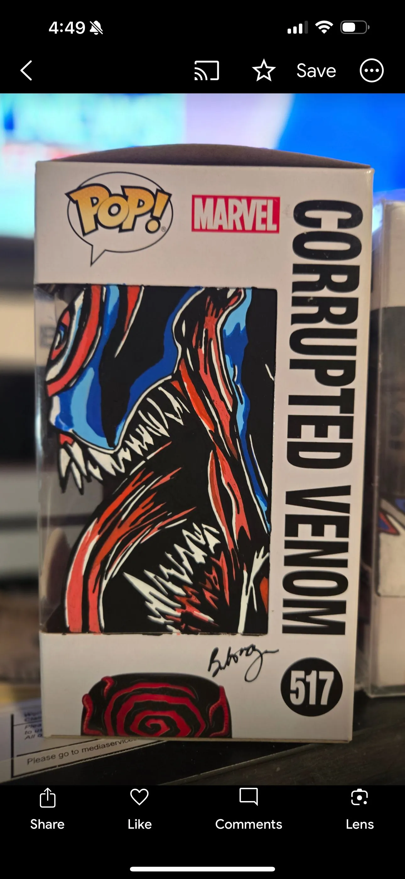 Product image for Corrupted Venom Funko Pop with Remark