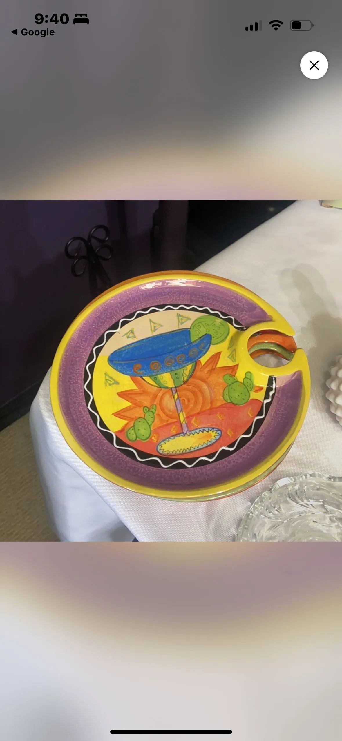 Product image for Margarita glass appetizer plates