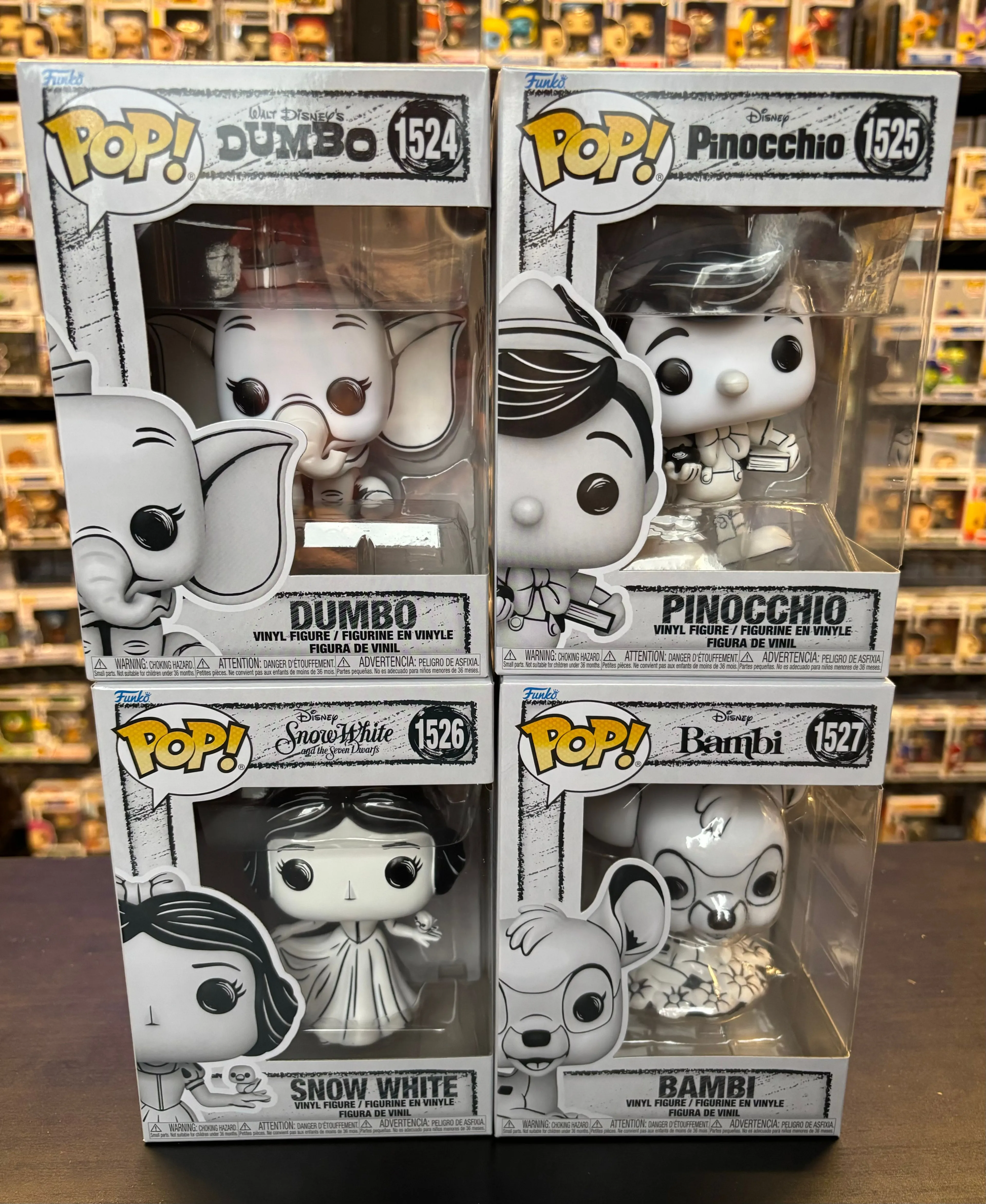 Product image for Funko Pop Disney Sketch Set Of 4 Pops