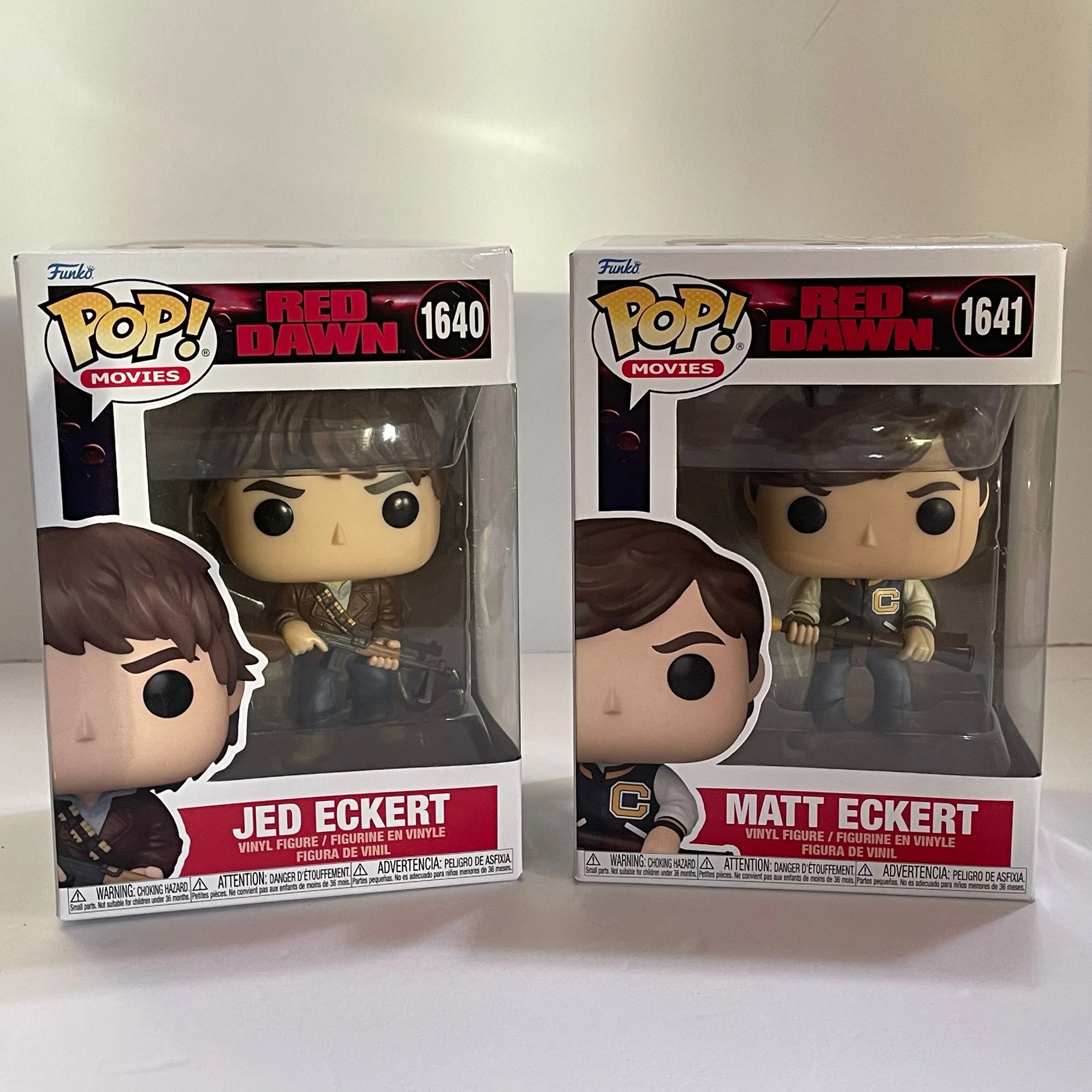 Product image for 2pc Red Dawn (1984) Funko Pops 1640 Jed Eckert 1641 Matt Eckert Swayze & Sheen NIB