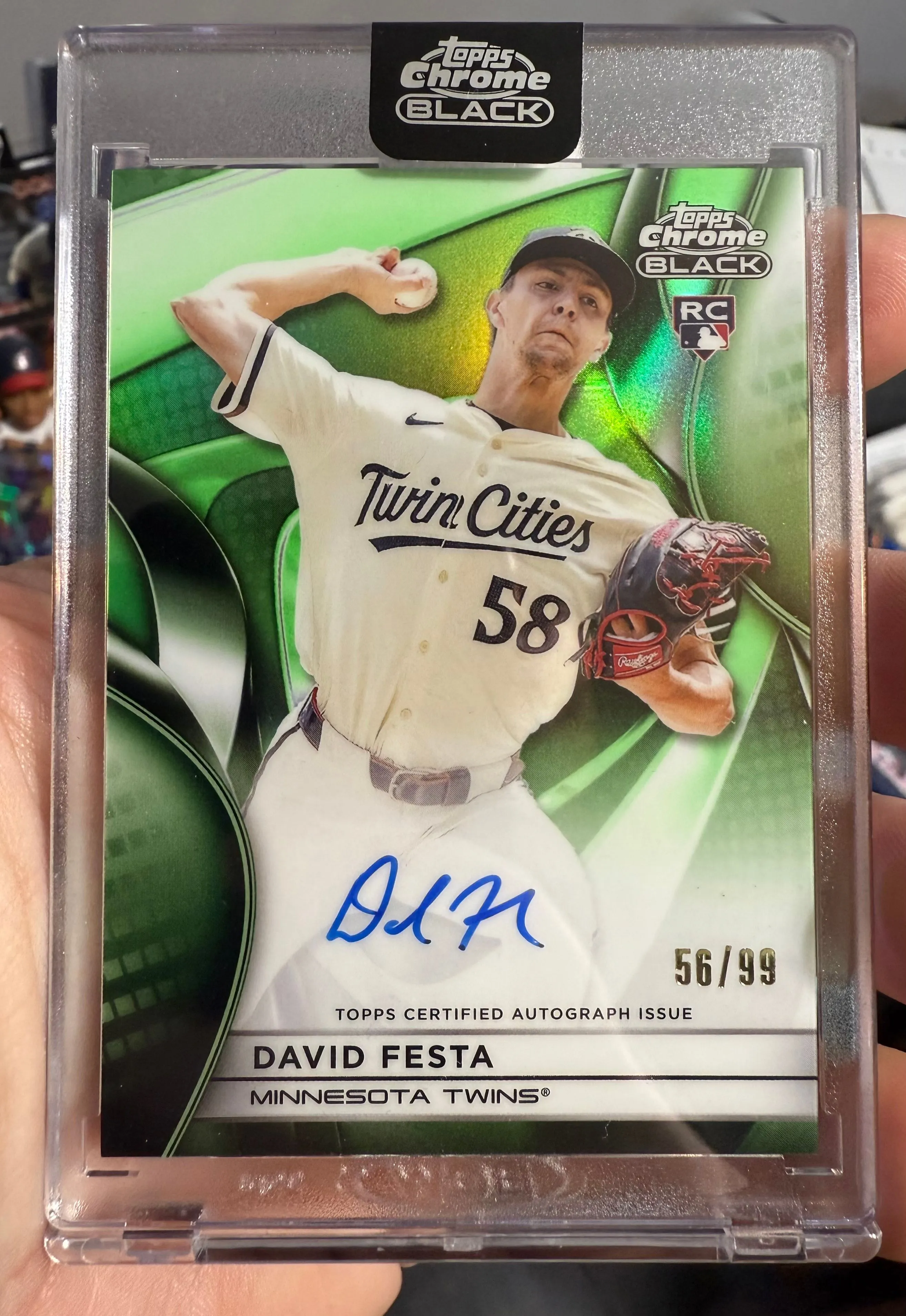 Product image for David Festa Chrome Black Green Auto /99