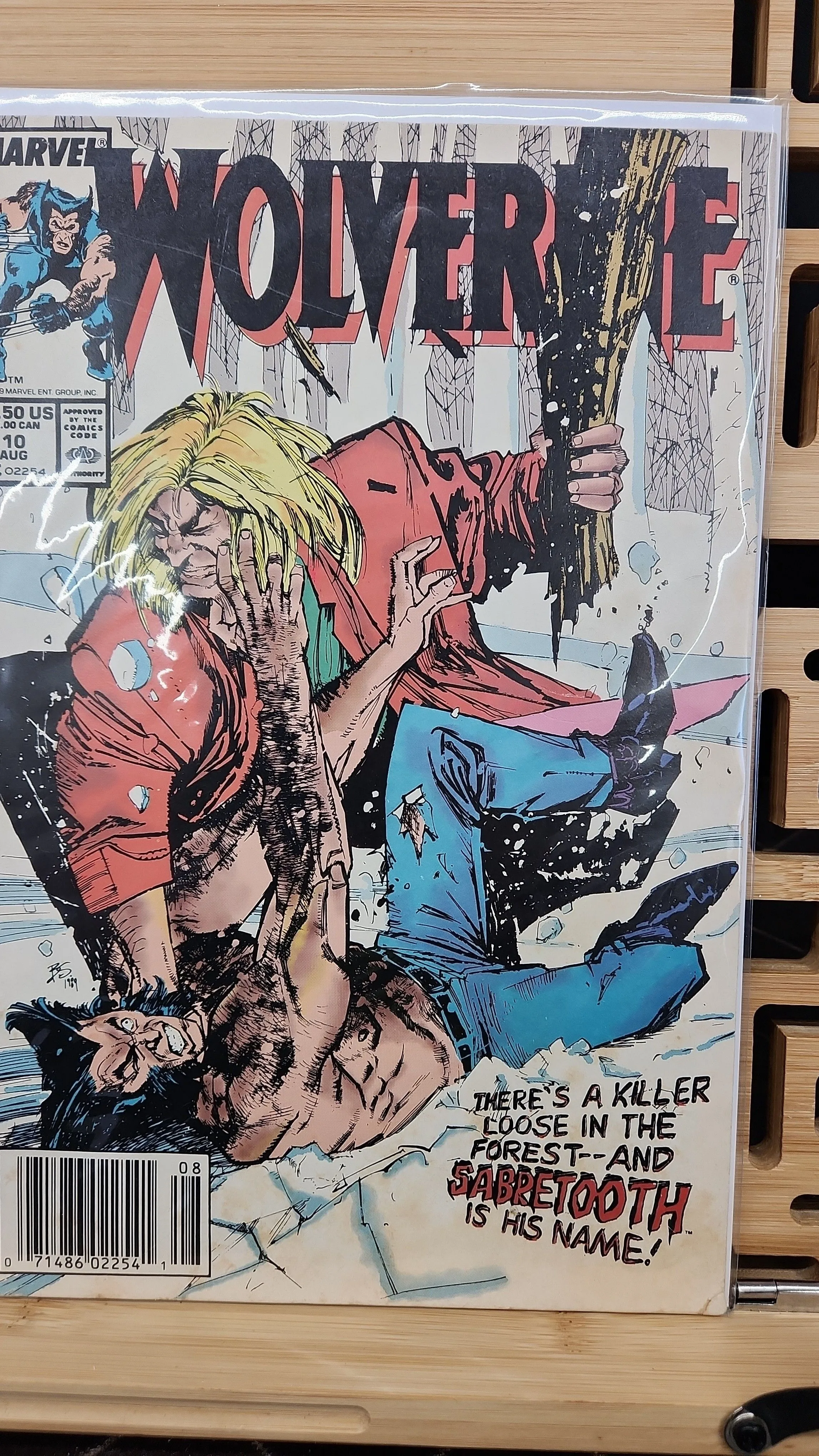 Product image for WOLVERINE #10 1989 Sabertooth Appearance Newsstand Variant