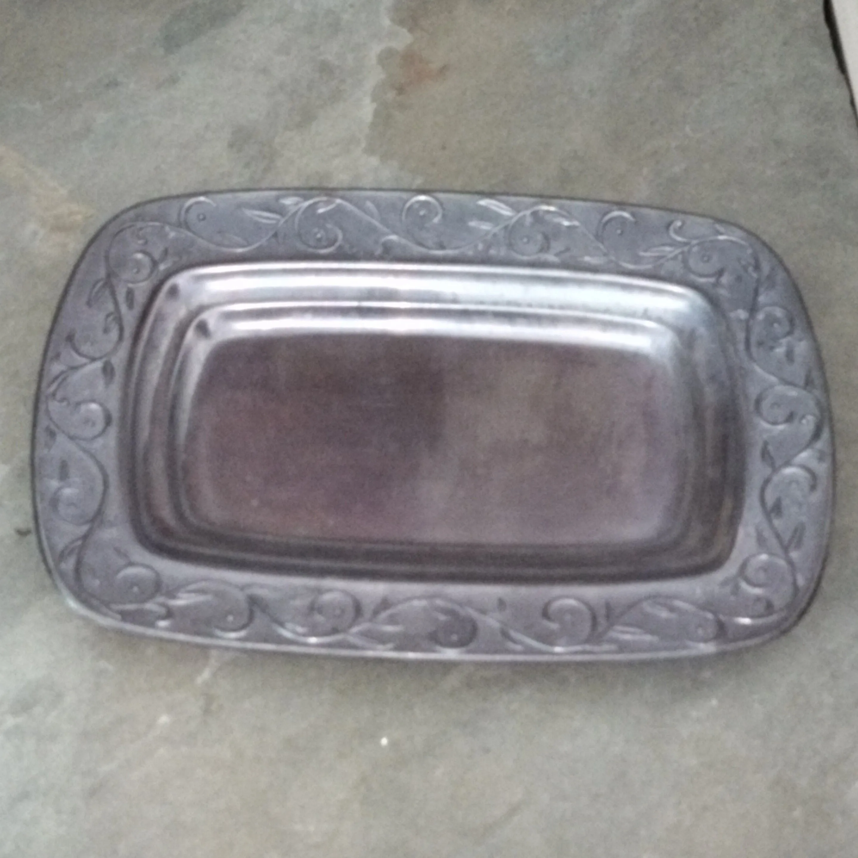 Product image for Lenox Opal Innocence Carved Aluminum Tray 