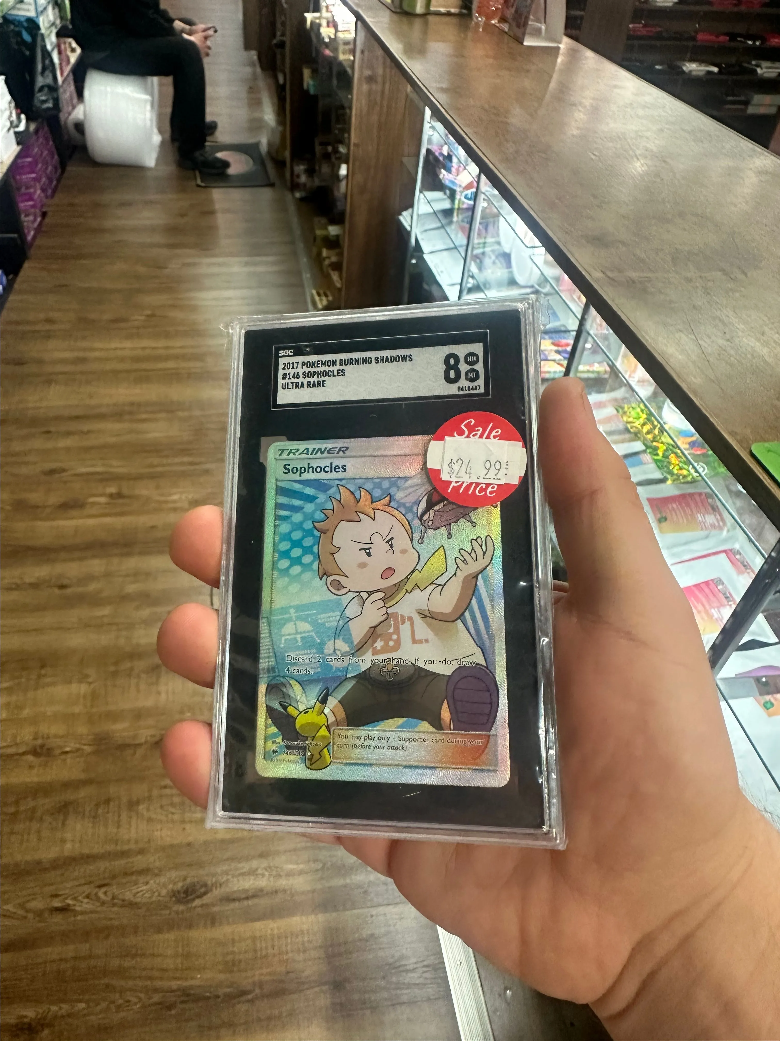 Product image for Sgc 8 2017 Pokémon burning shadows #146 Sophocles ultra rare full art