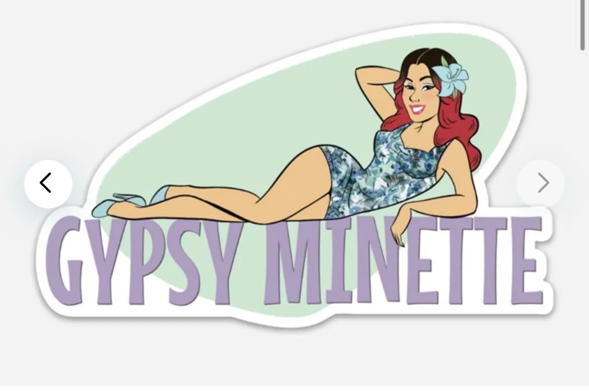 Product image for Gypsy Minette pinup sticker