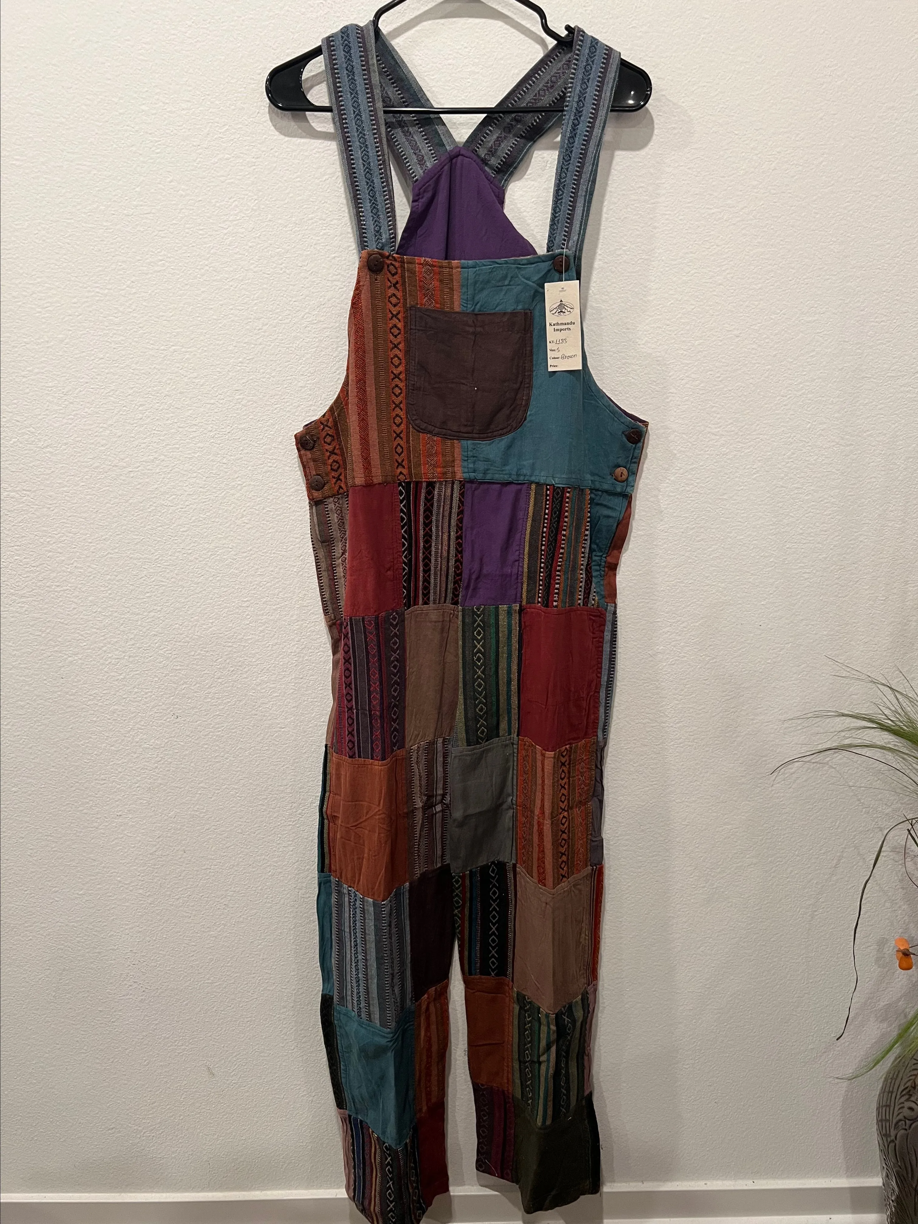 Product image for Patchwork Multicolor Overalls Size S by Kathmandu