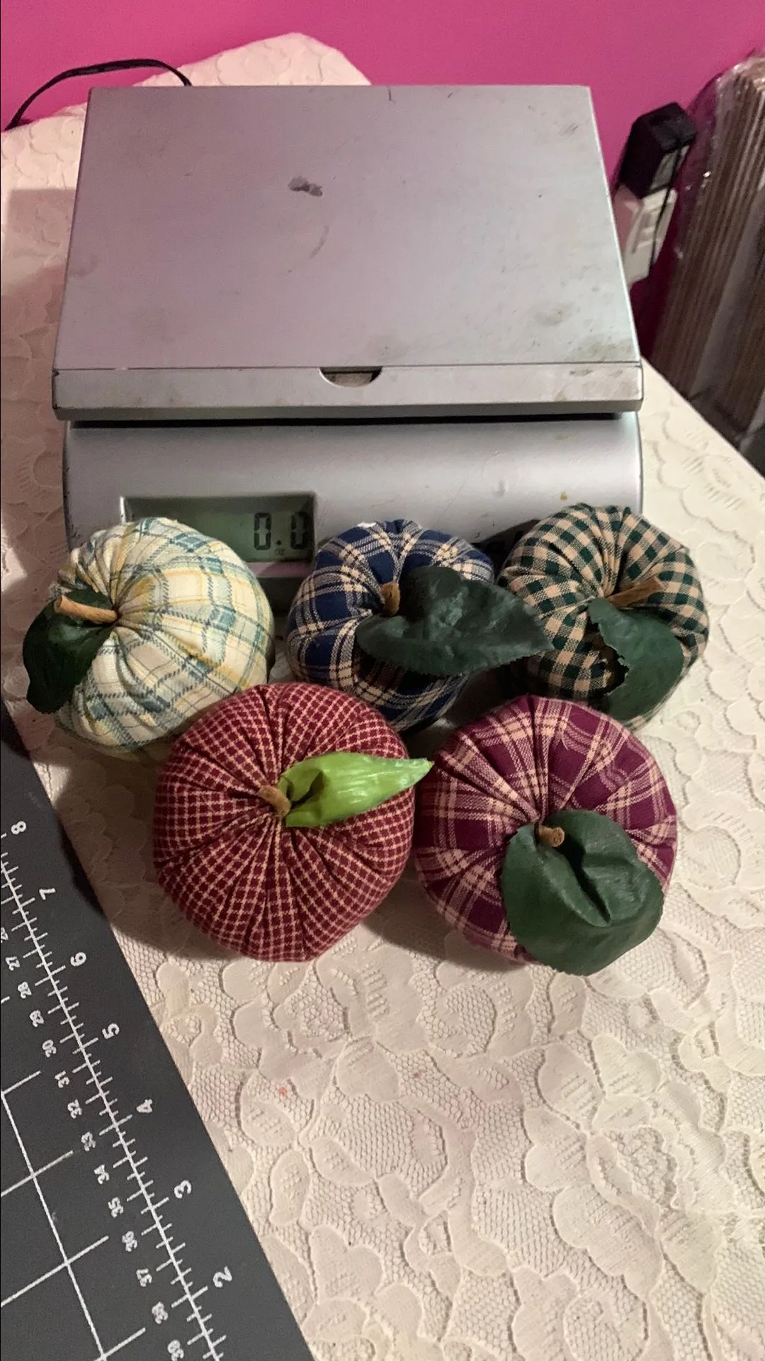 Product image for Handmade fabric apples set of 5