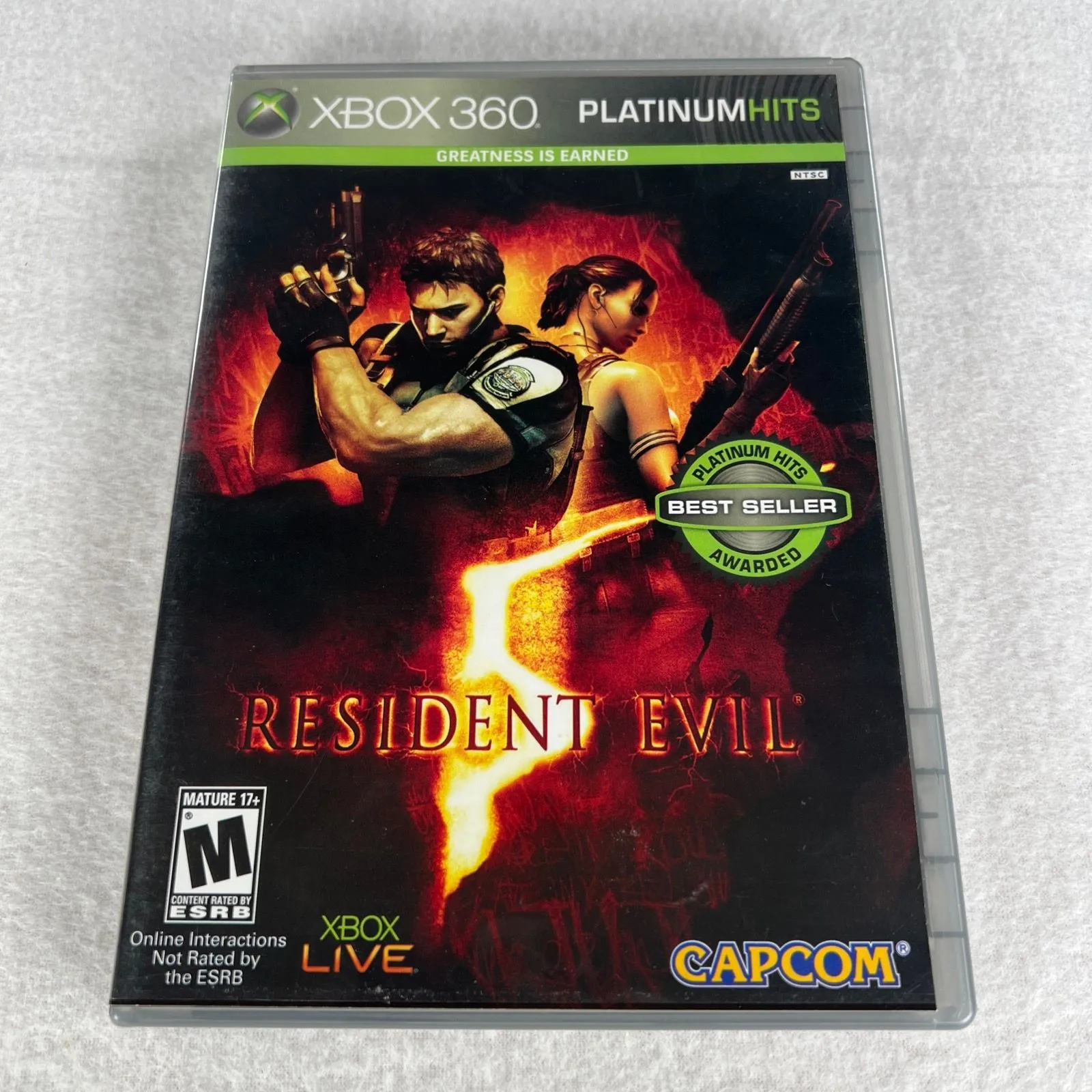 Product image for Resident Evil 5 Microsoft Xbox 360 Platinum Hits Complete EUC
